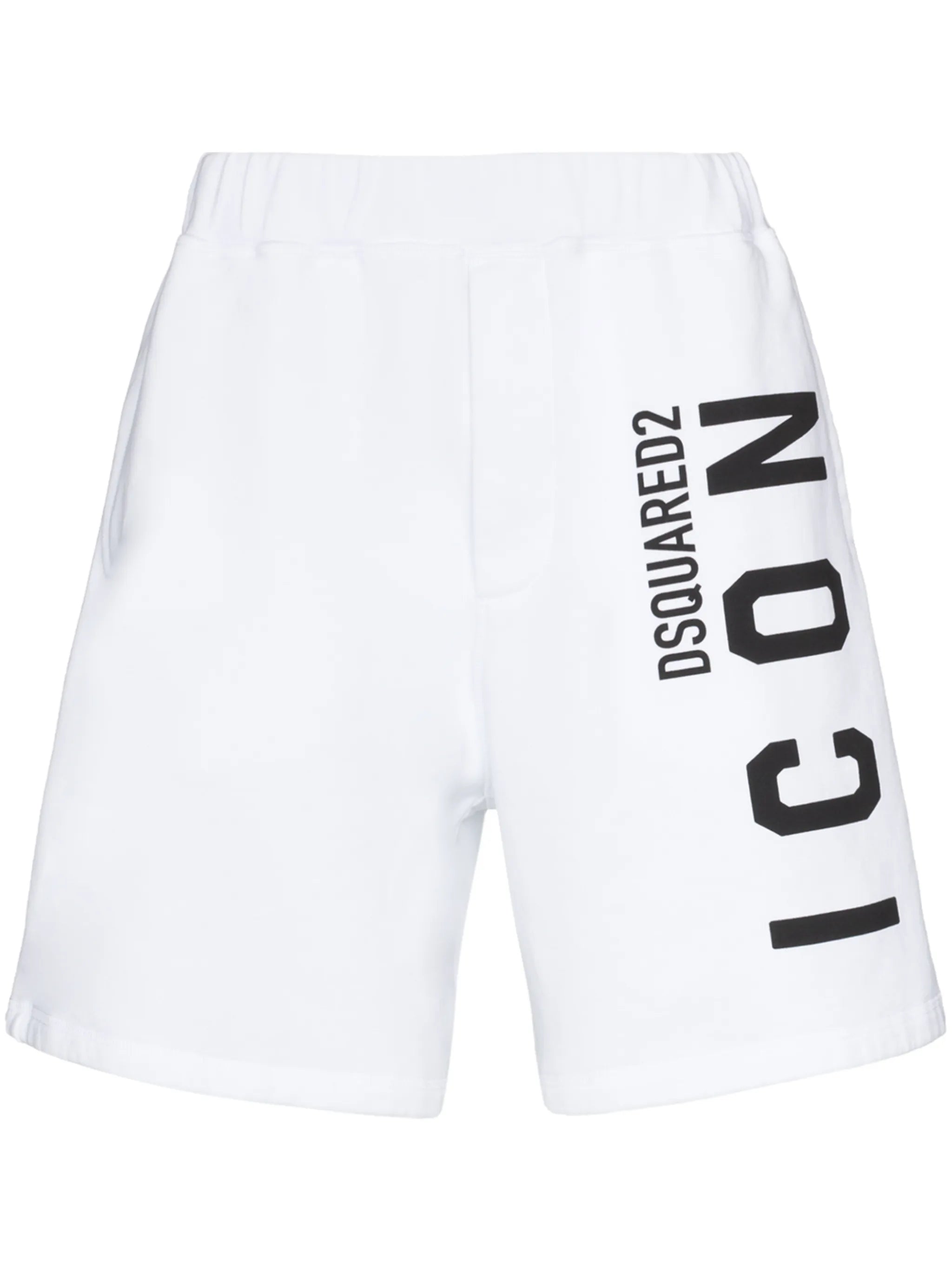 Icon-print track shorts