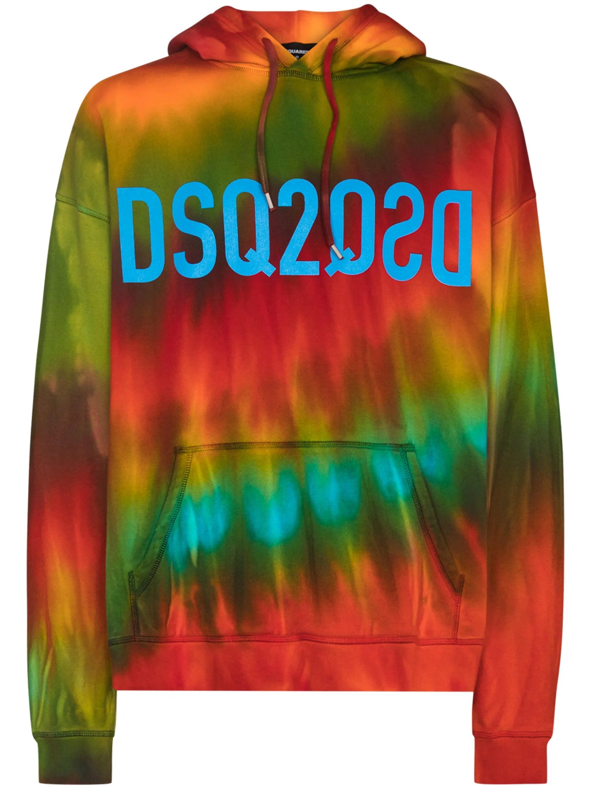 reverse-logo tie-dye hoodie