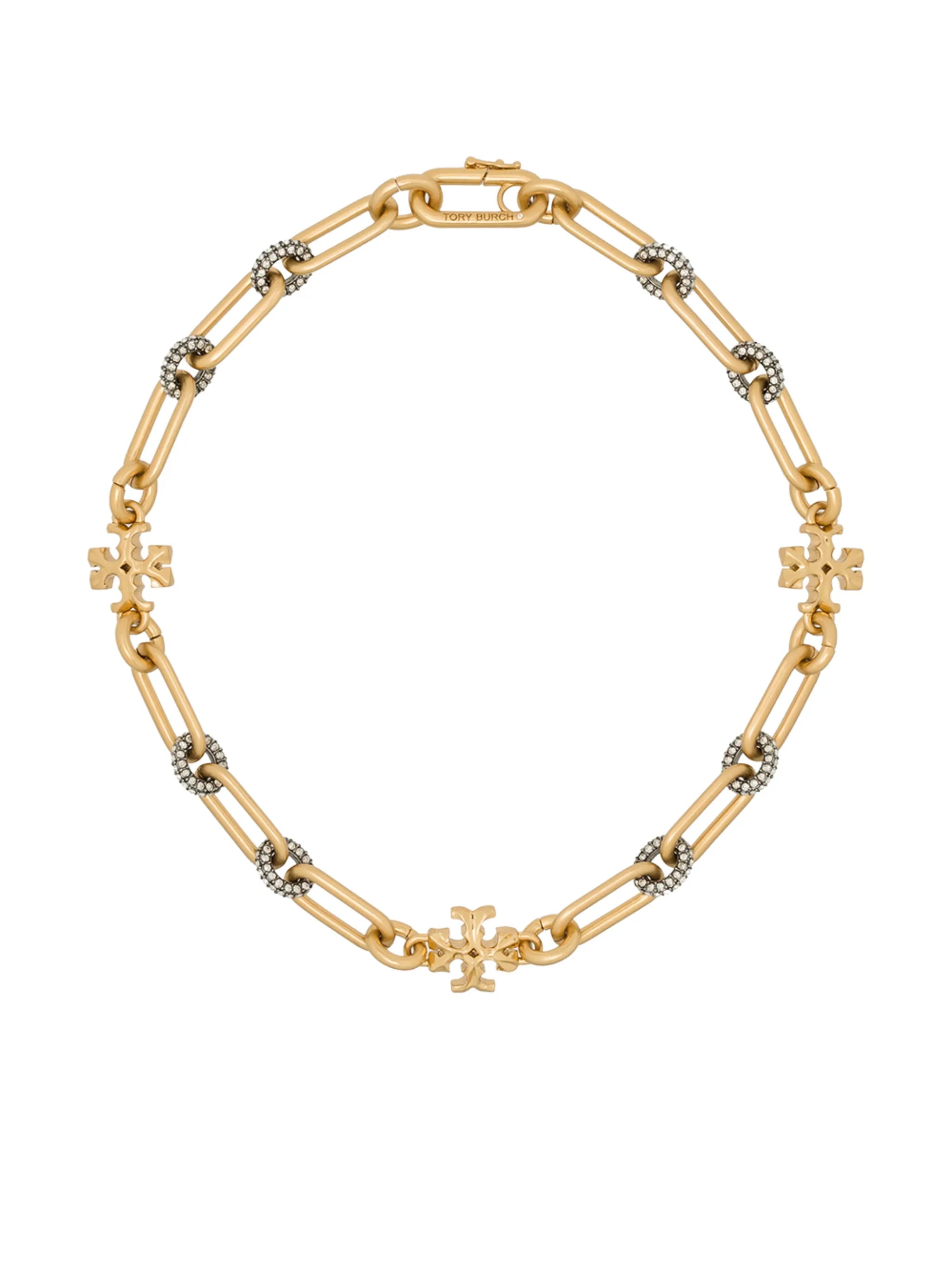 Roxanne Double T logo chain necklace