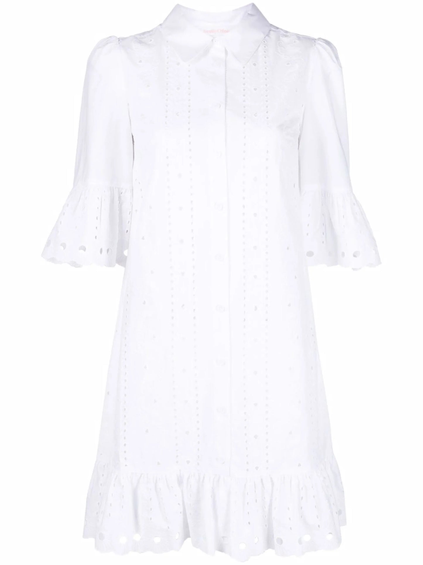 broderie anglaise shirt dress