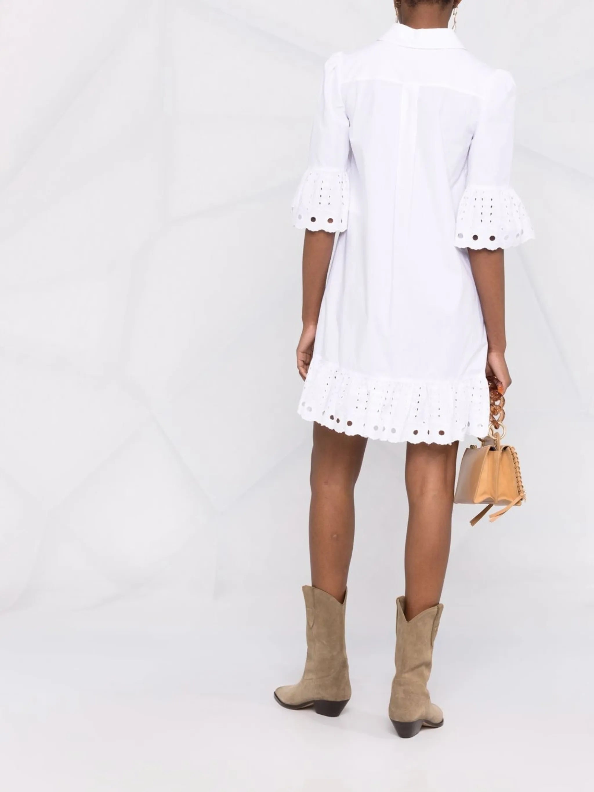 broderie anglaise shirt dress