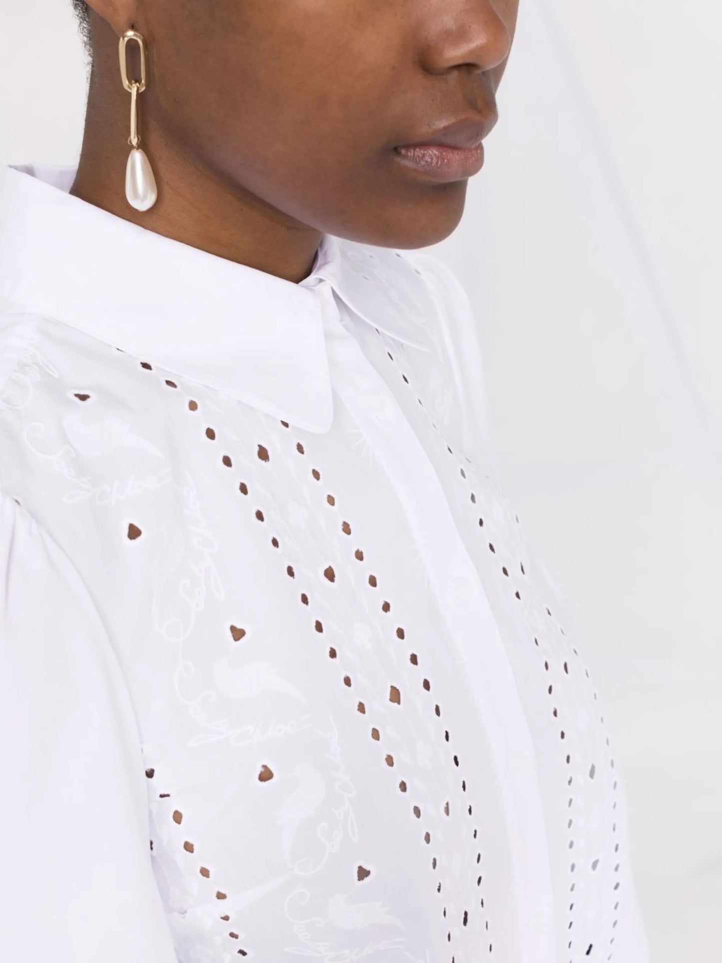 broderie anglaise shirt dress