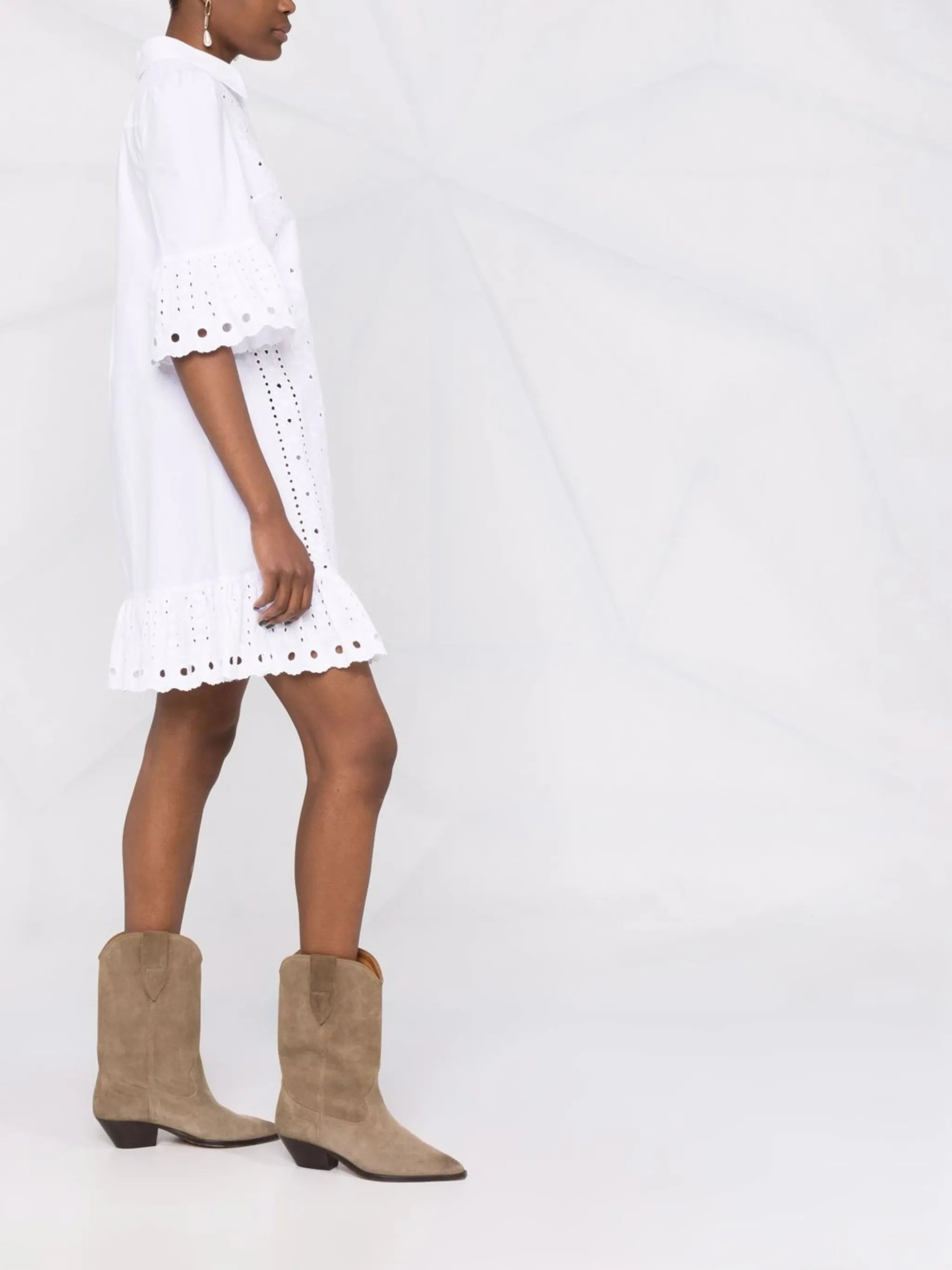 broderie anglaise shirt dress