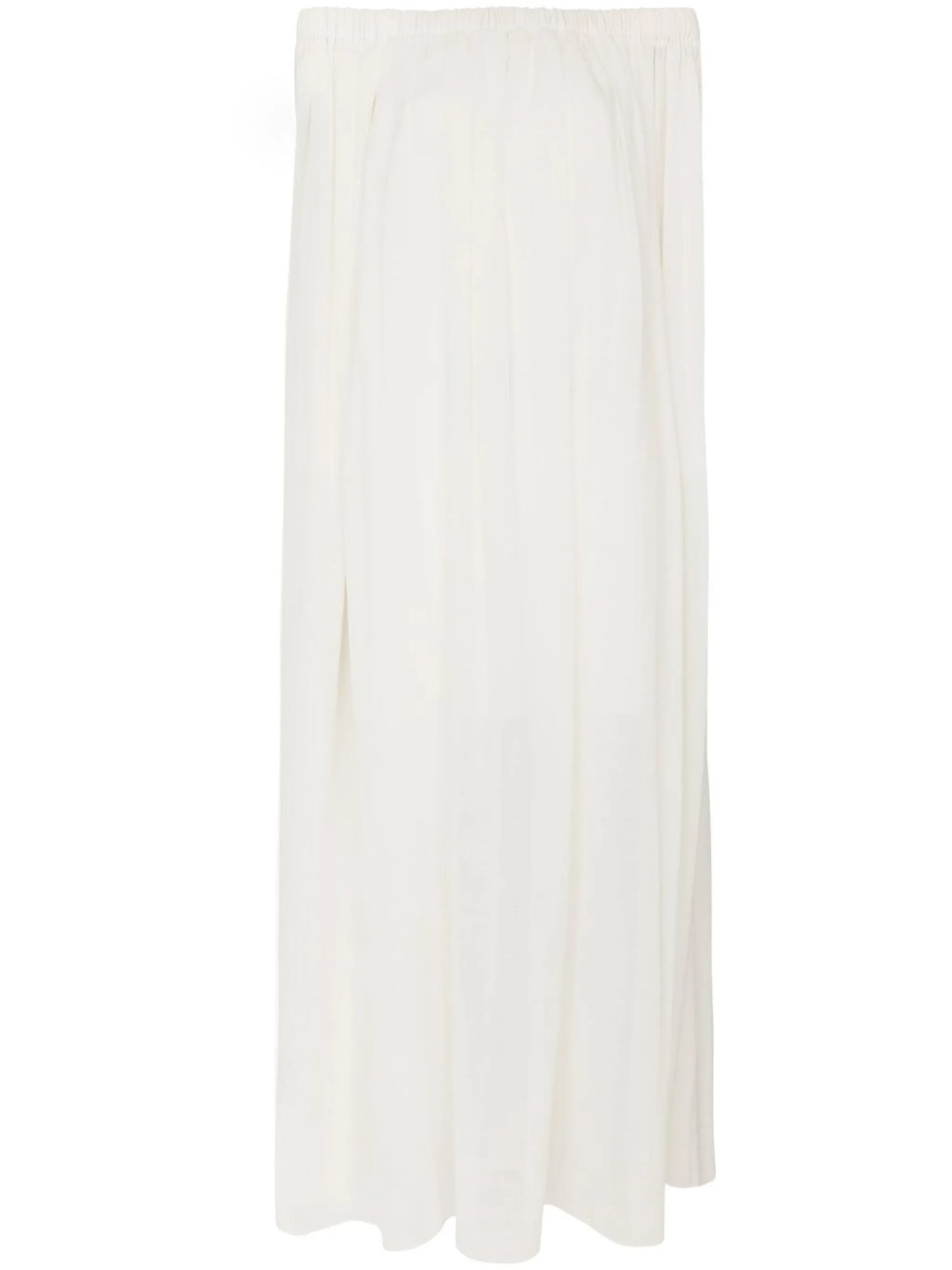 off-shoulder ruched gown
