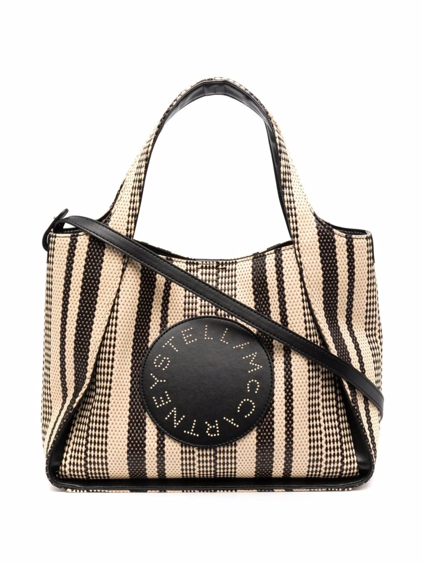 Stella Logo striped woven tote bag
