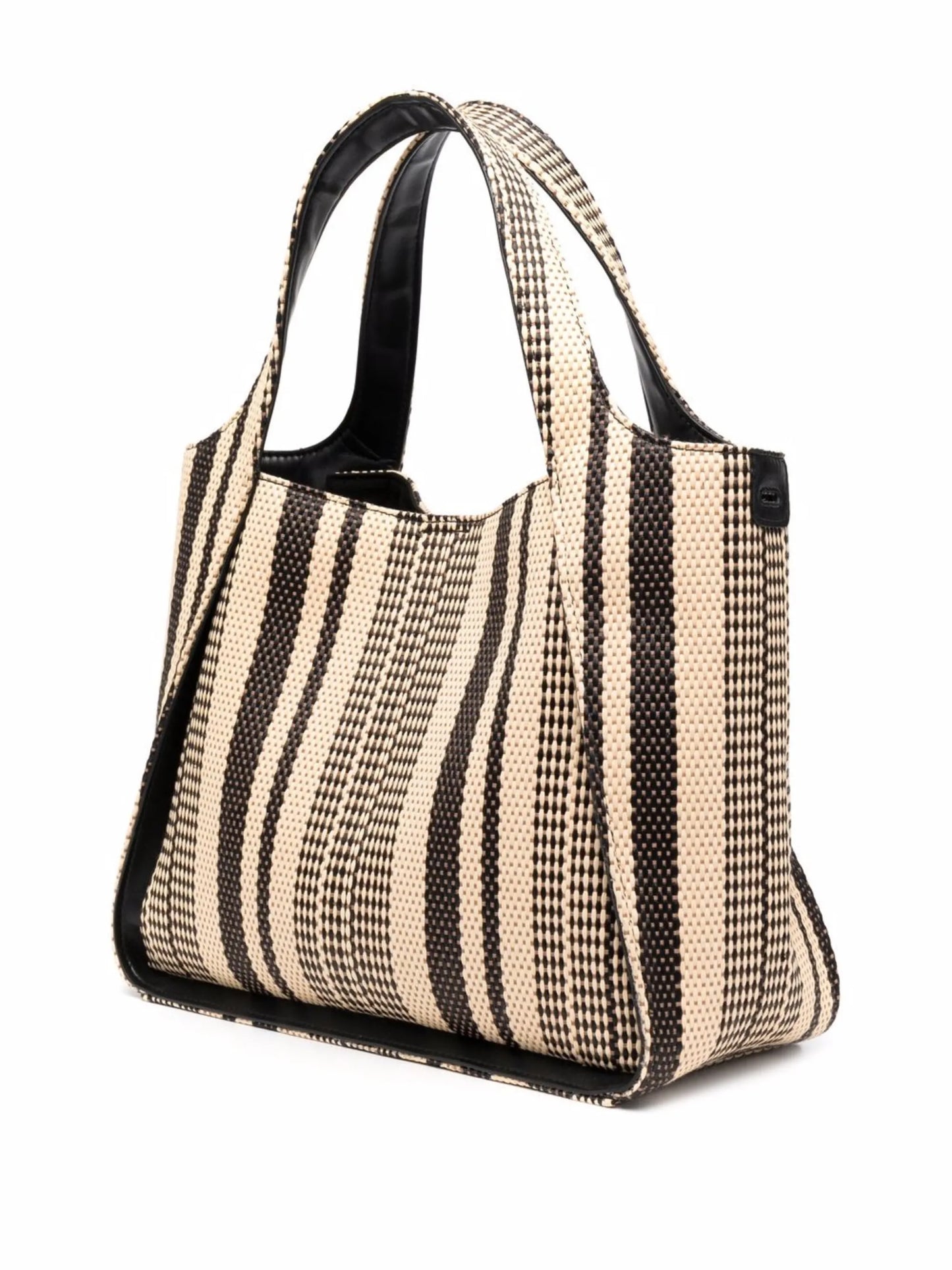 Stella Logo striped woven tote bag