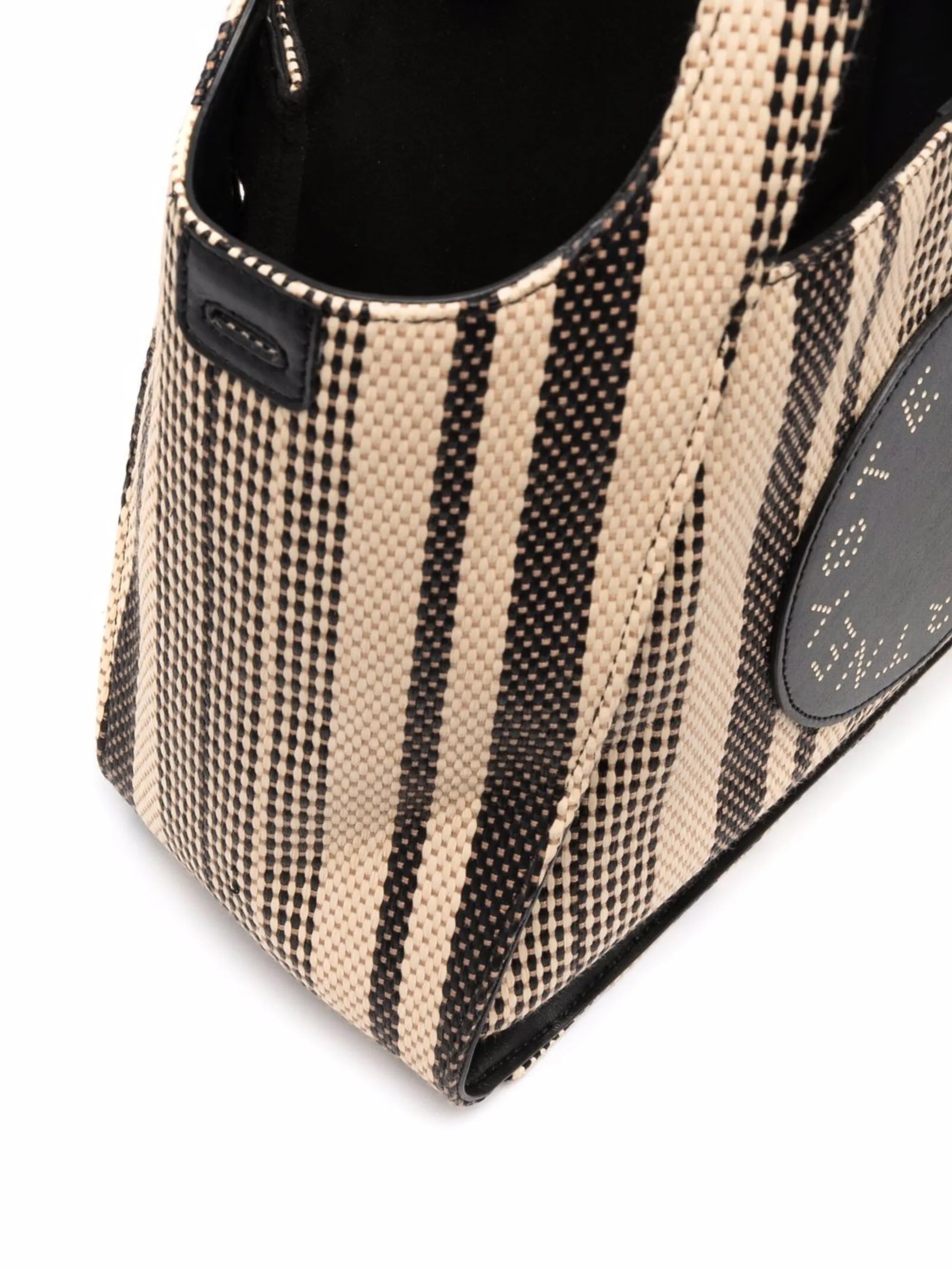 Stella Logo striped woven tote bag