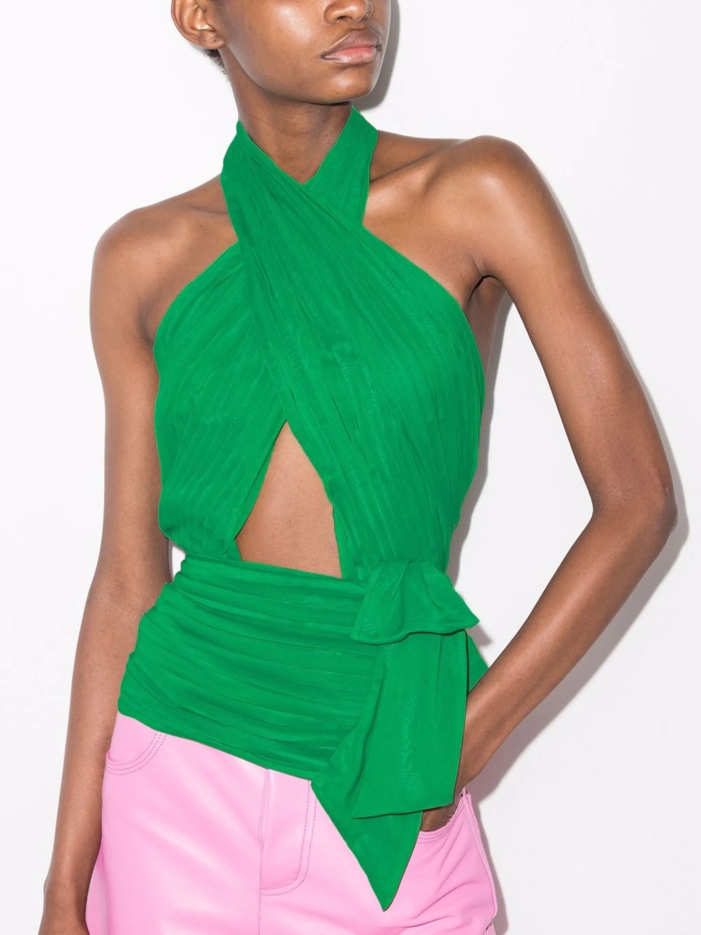 cut-out halterneck top