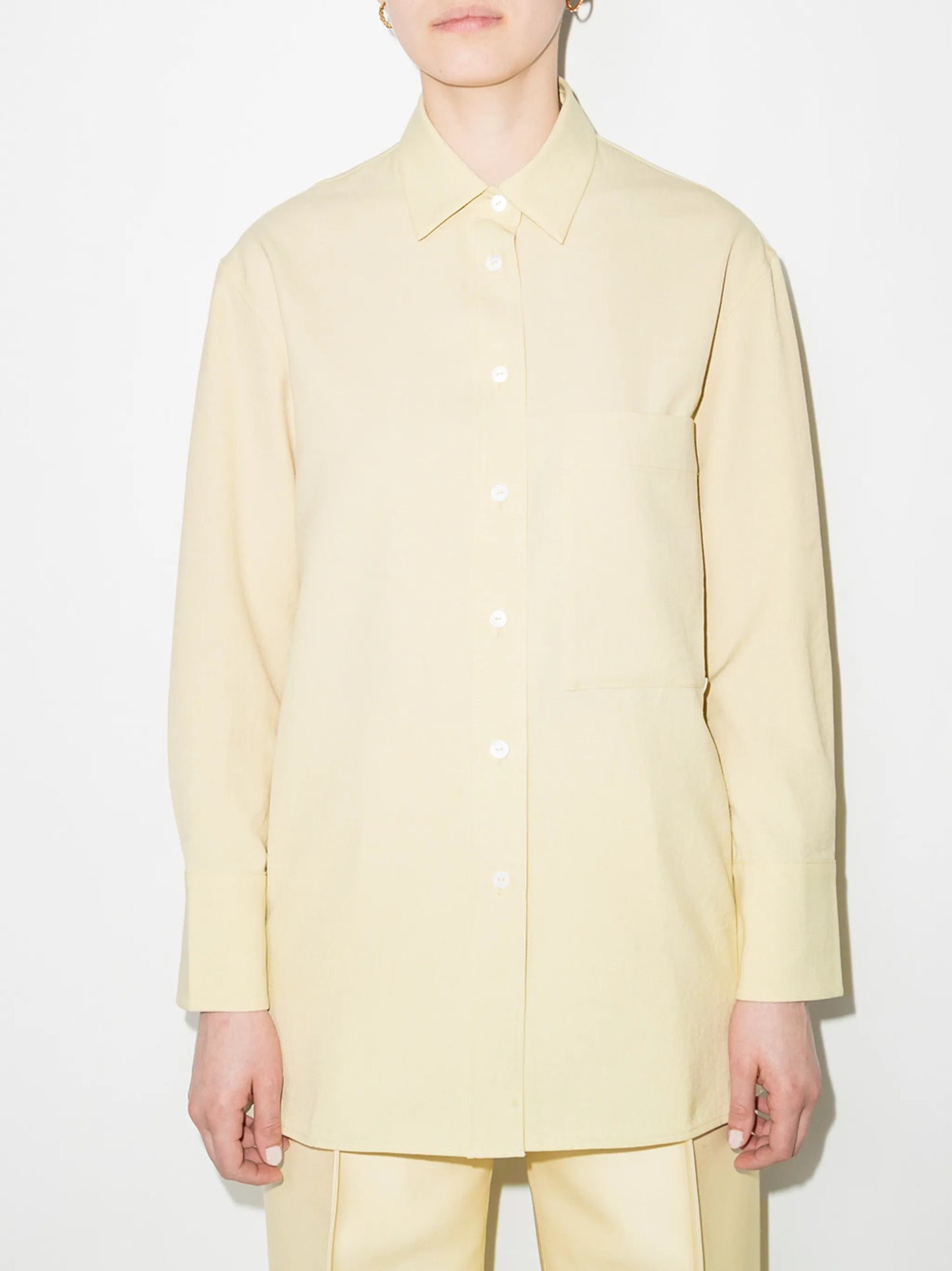 patch-pocket oversized shirt