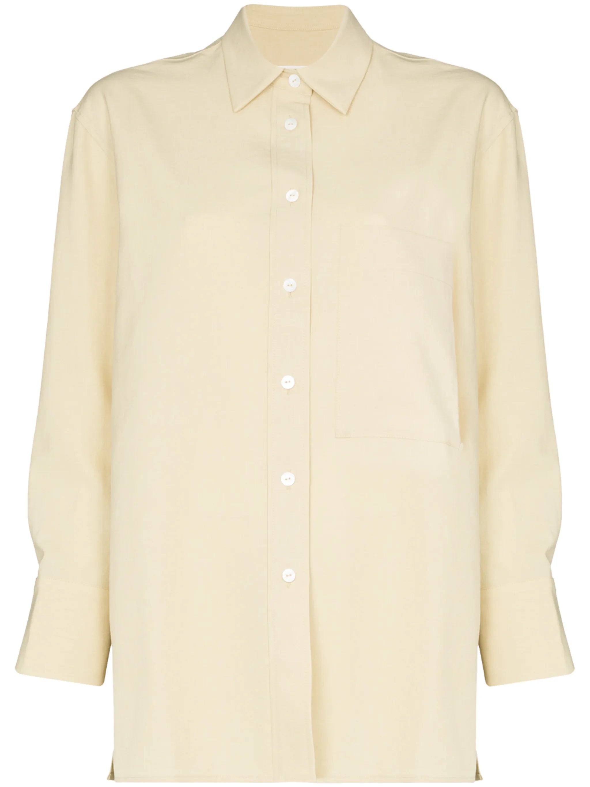 patch-pocket oversized shirt