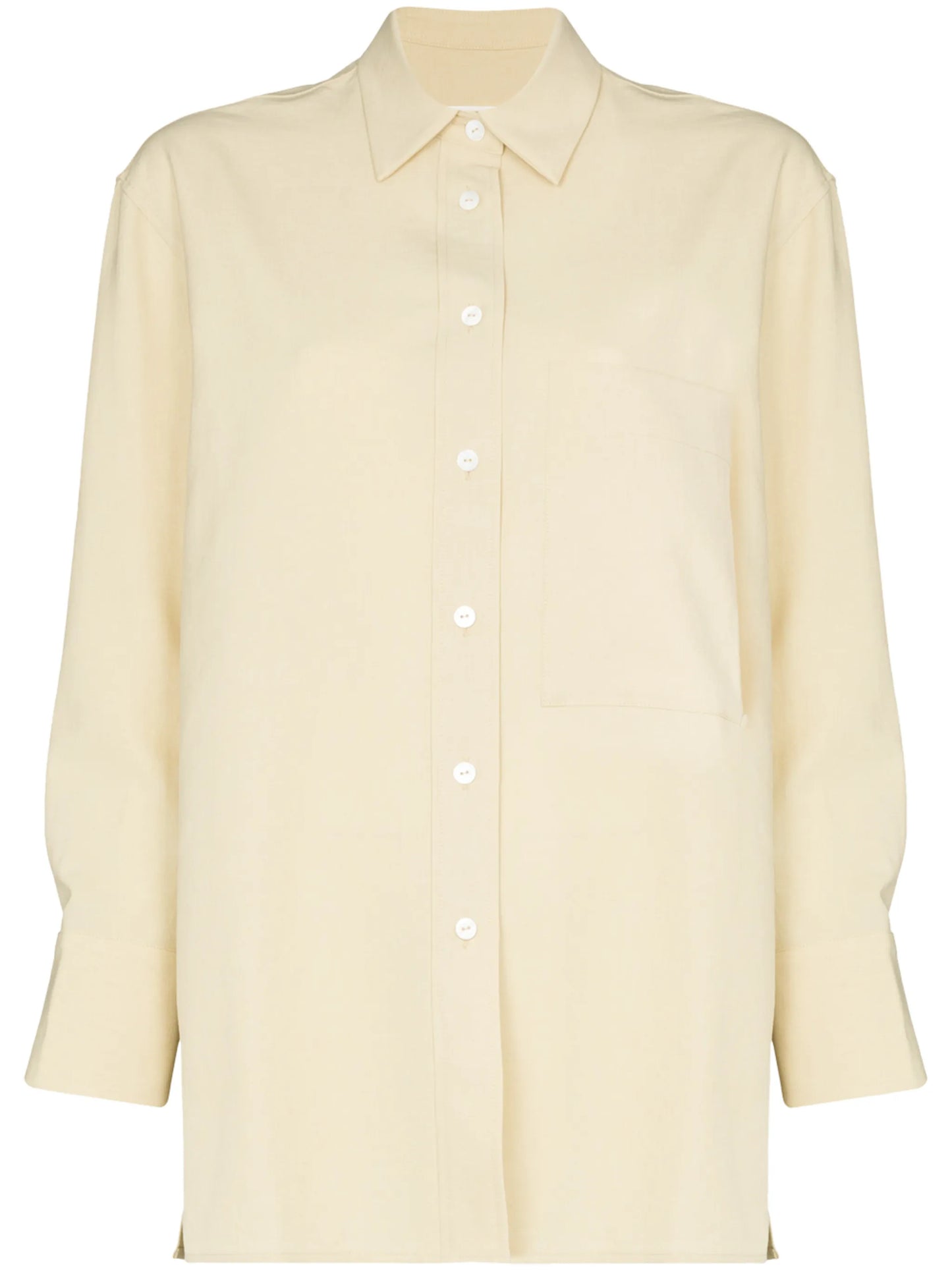 patch-pocket oversized shirt