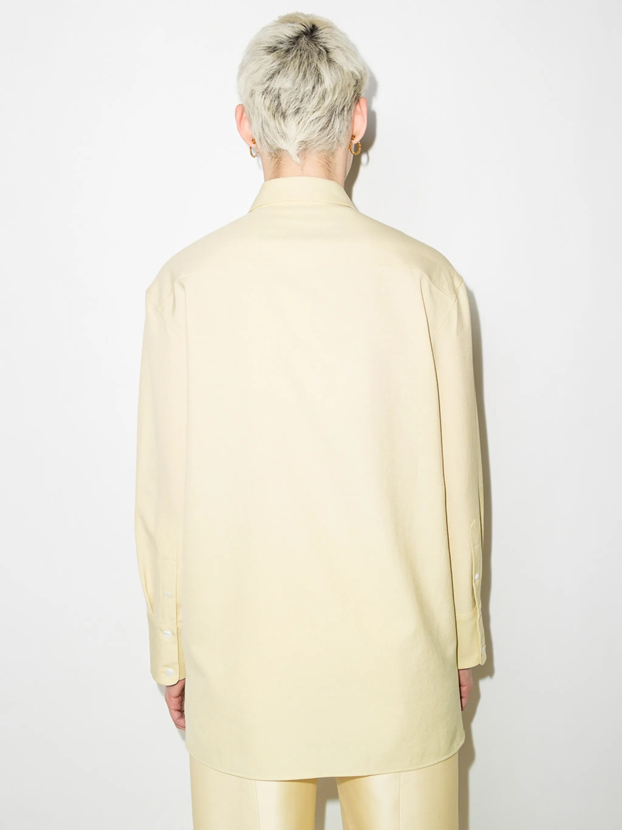 patch-pocket oversized shirt
