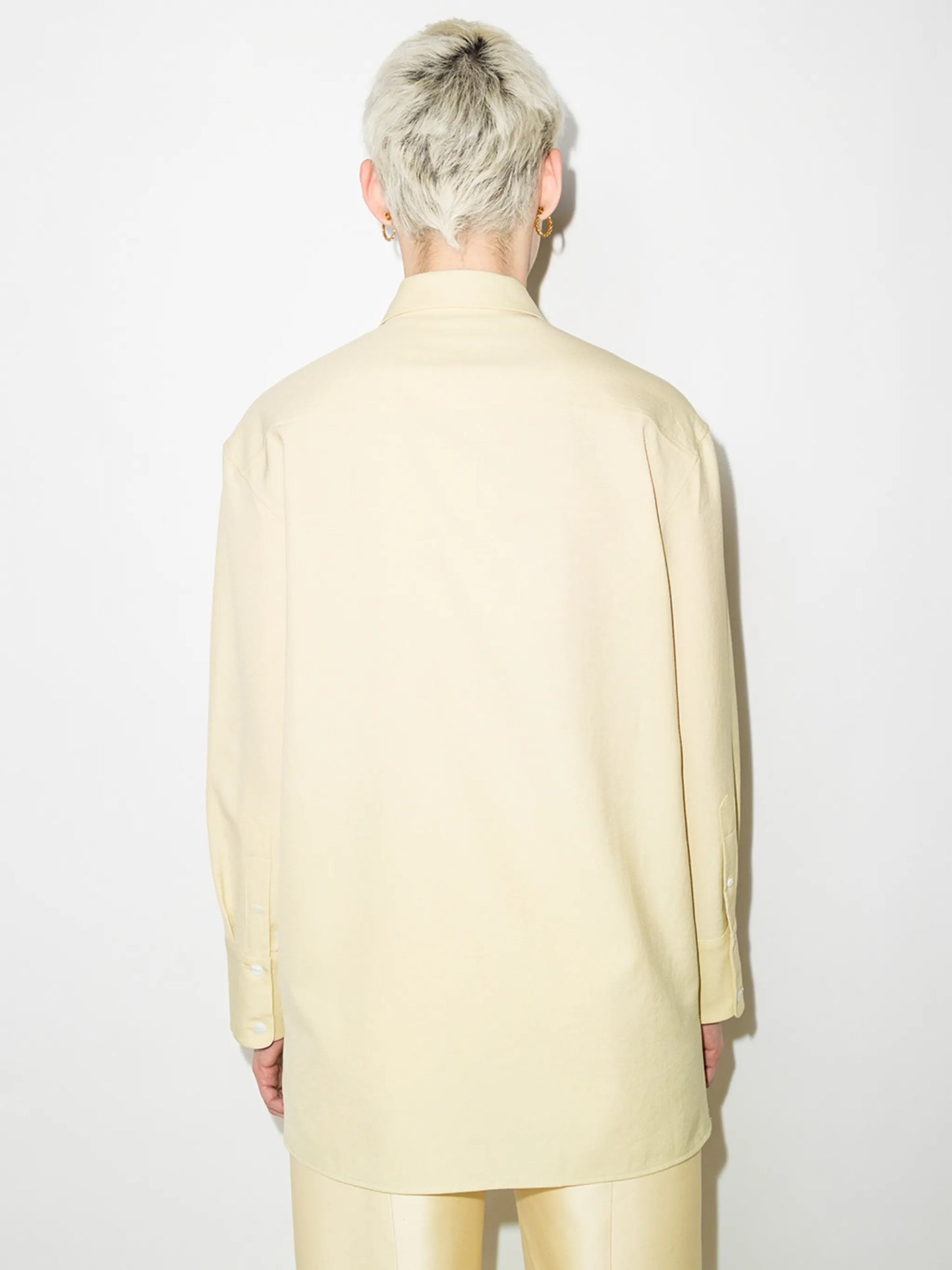 patch-pocket oversized shirt
