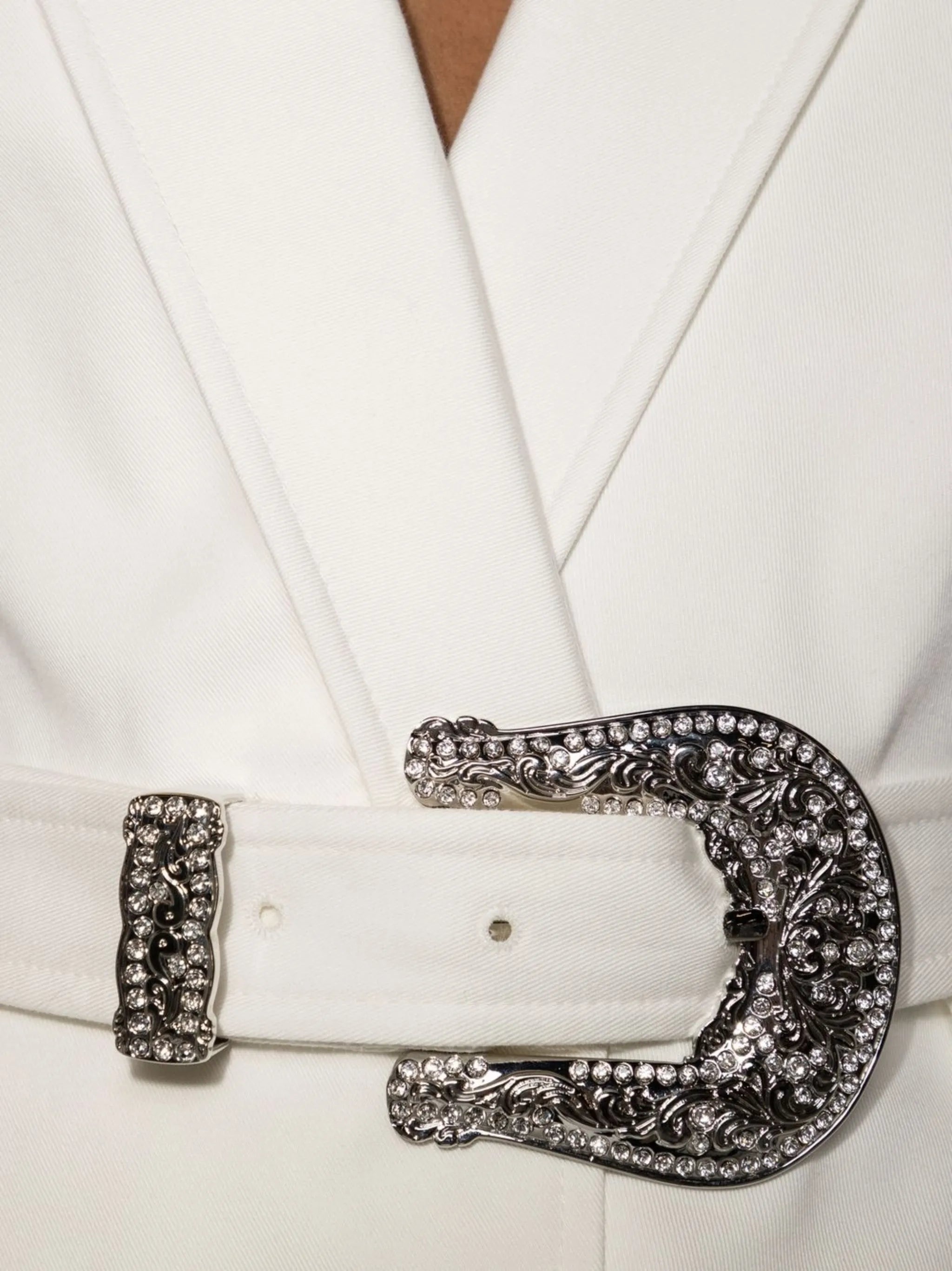 belted cropped blazer
