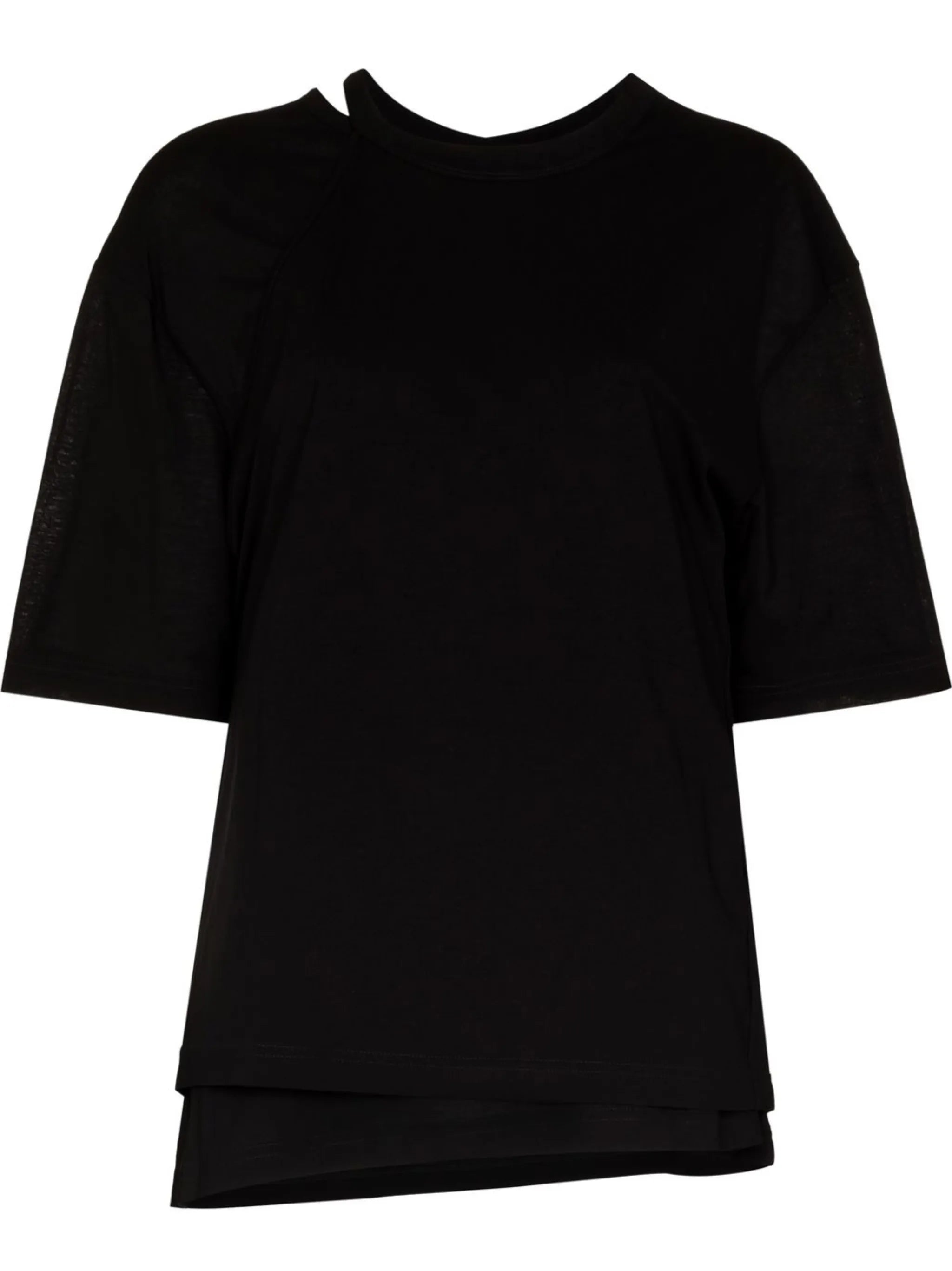 cut-out short-sleeve T-shirt