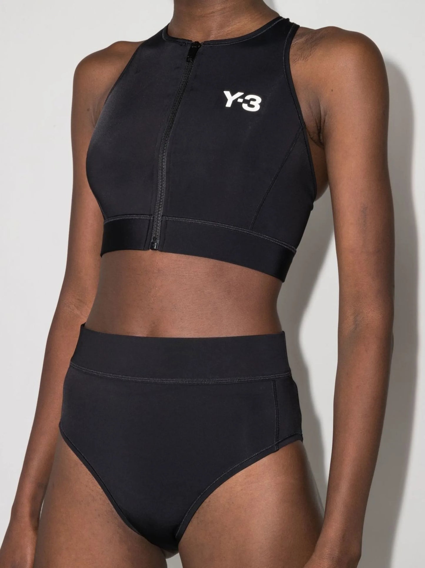 logo-print high-rise bikini bottoms
