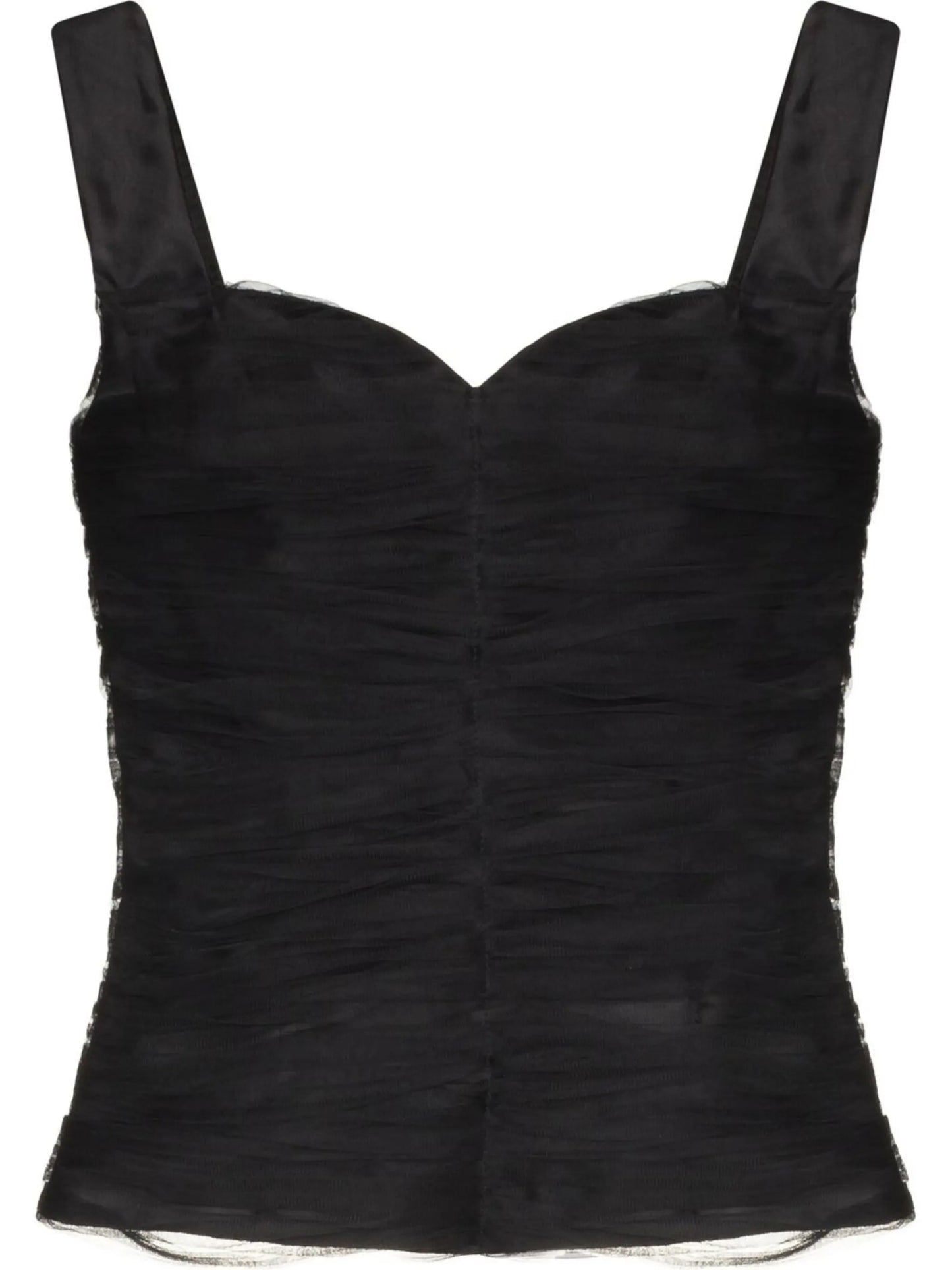 draped corset-style top