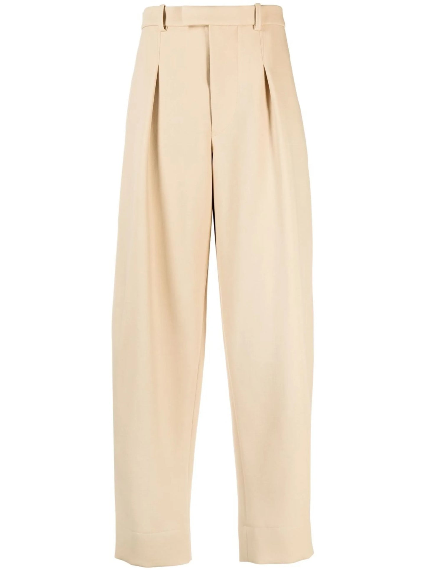 wide-leg dart-detail trousers