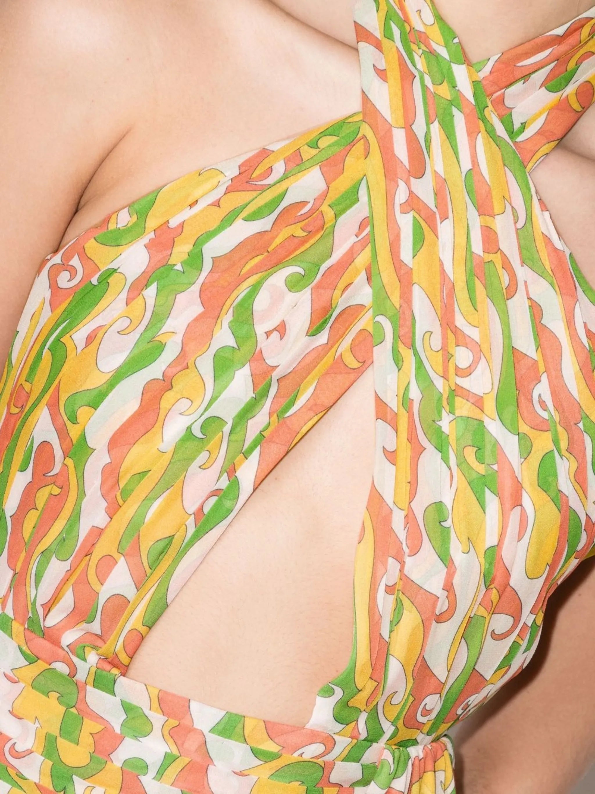 Pareo halterneck minidress