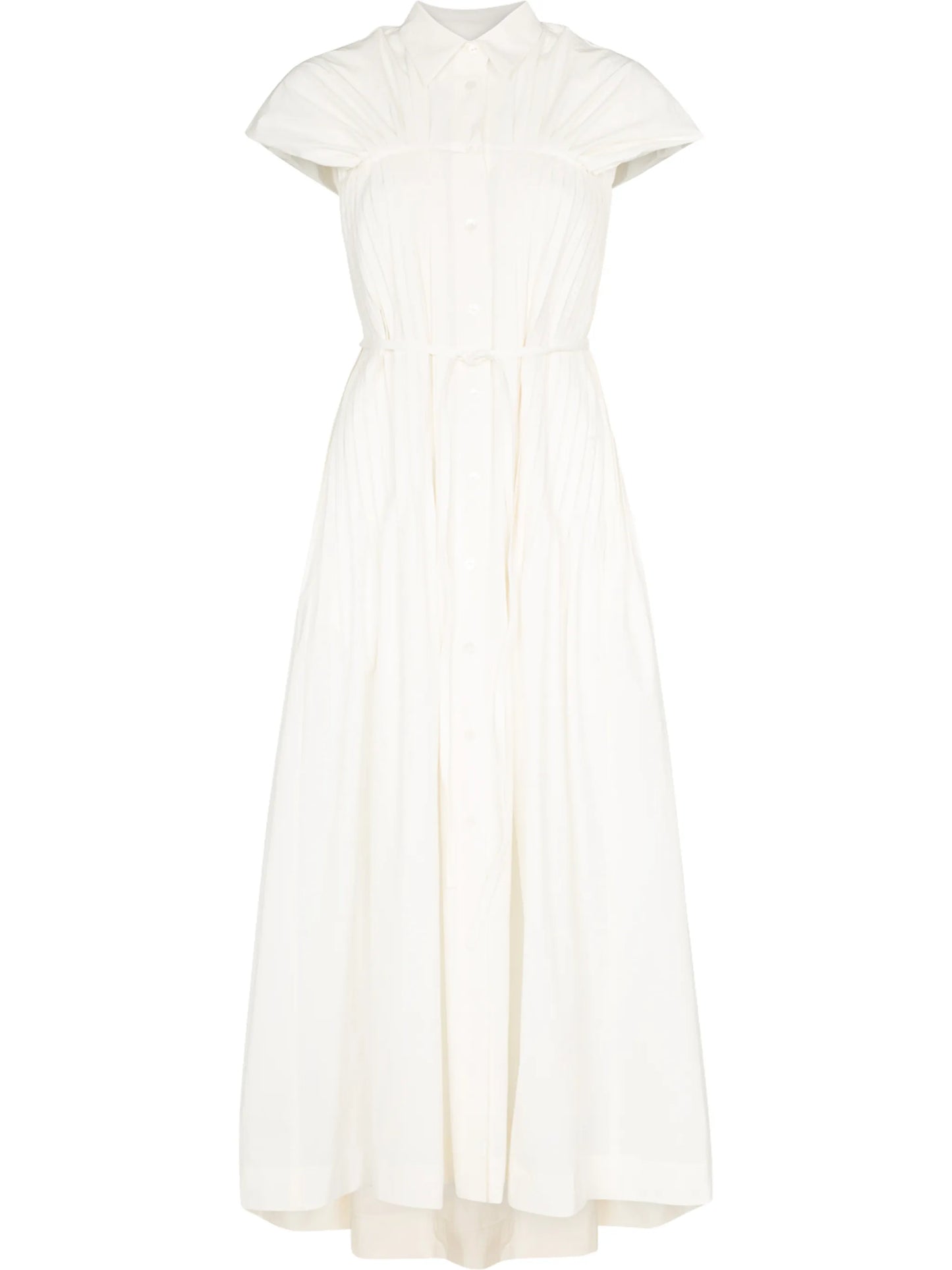 pleated maxi dress