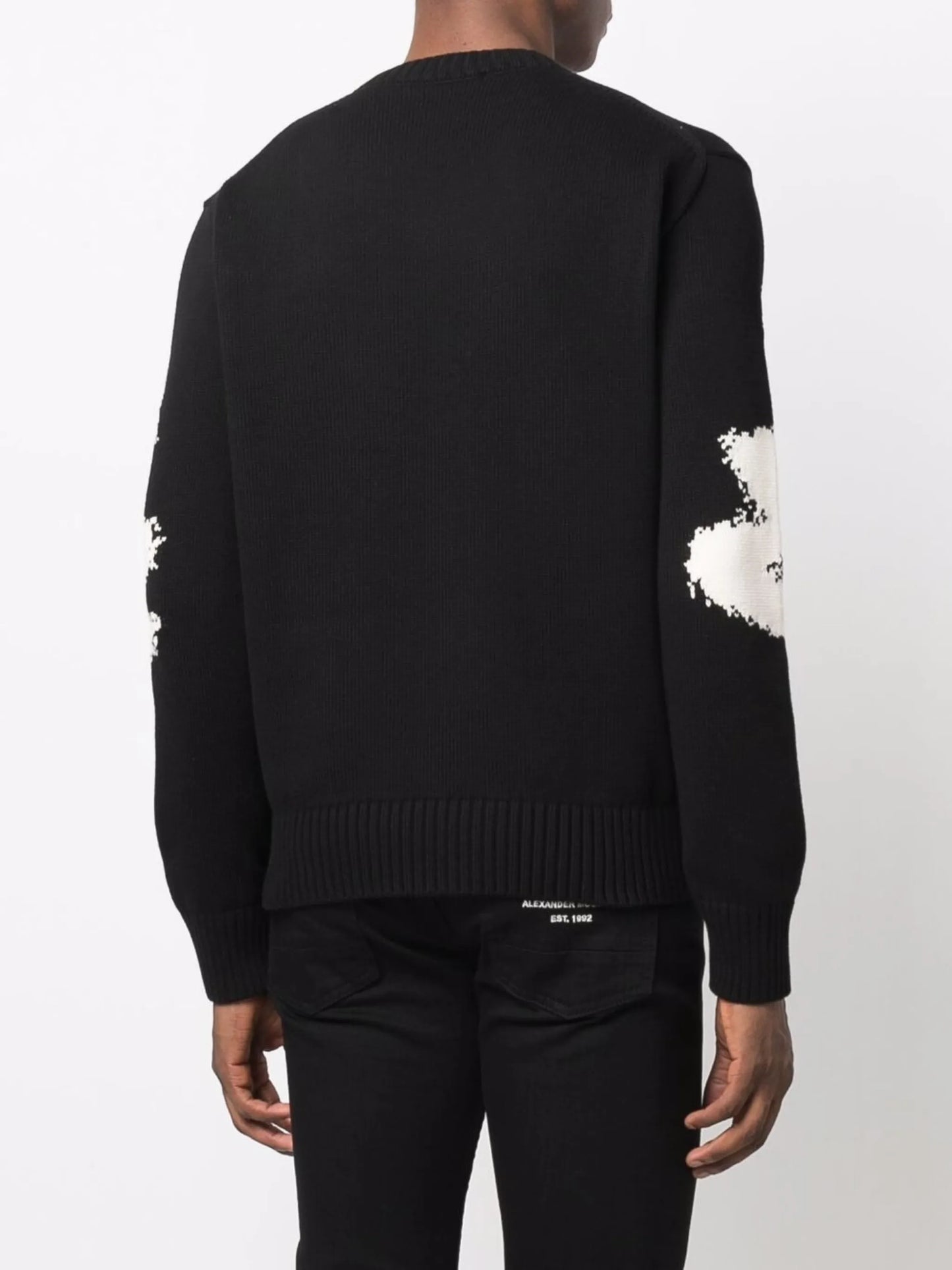 intarsia-knit cotton jumper