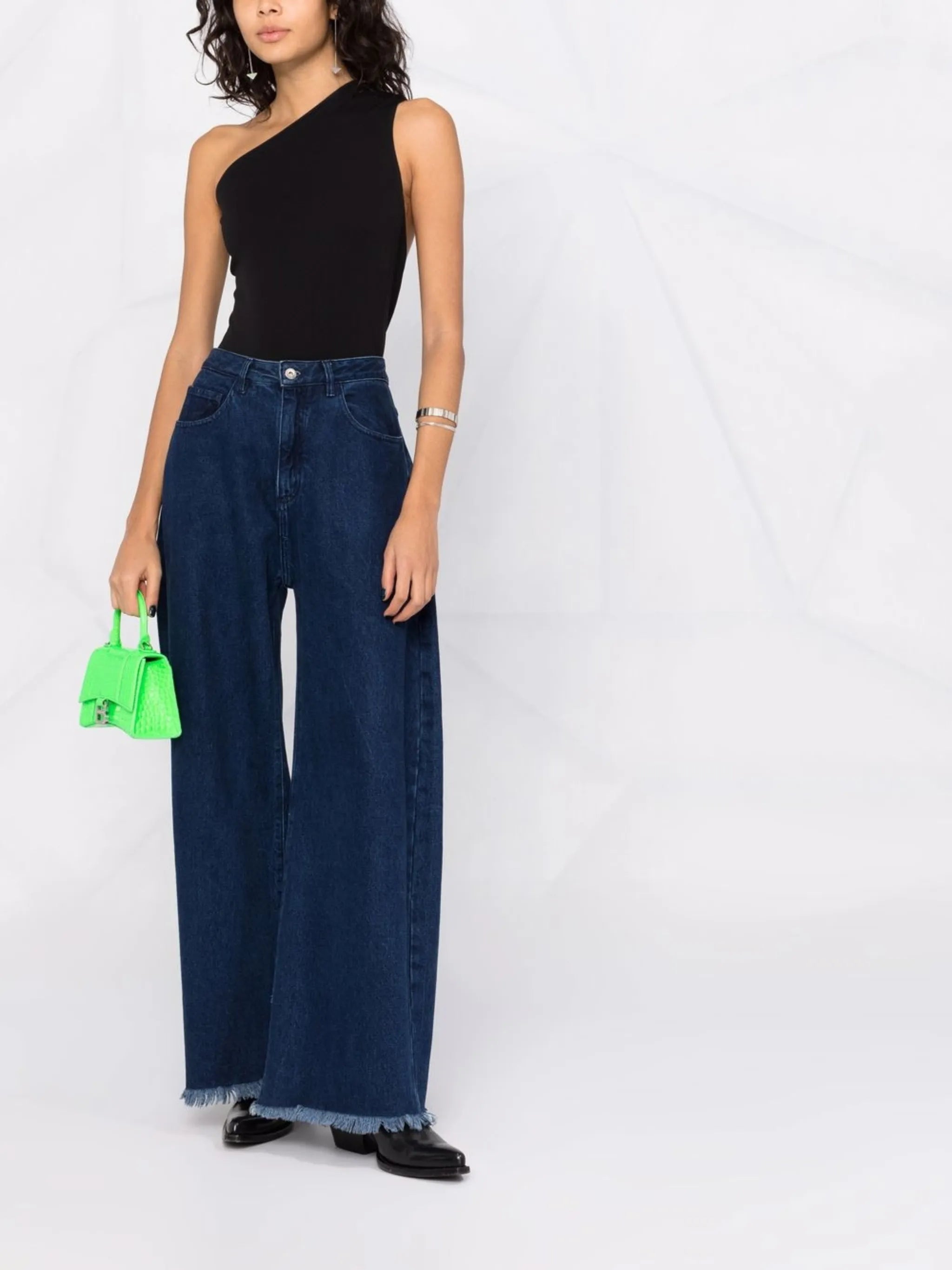 one-shoulder asymmetrical bodysuit