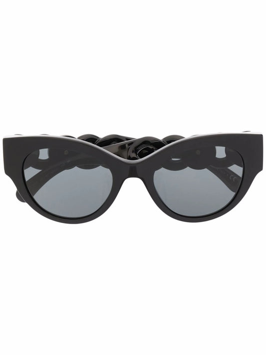chain sculpted sunglasses