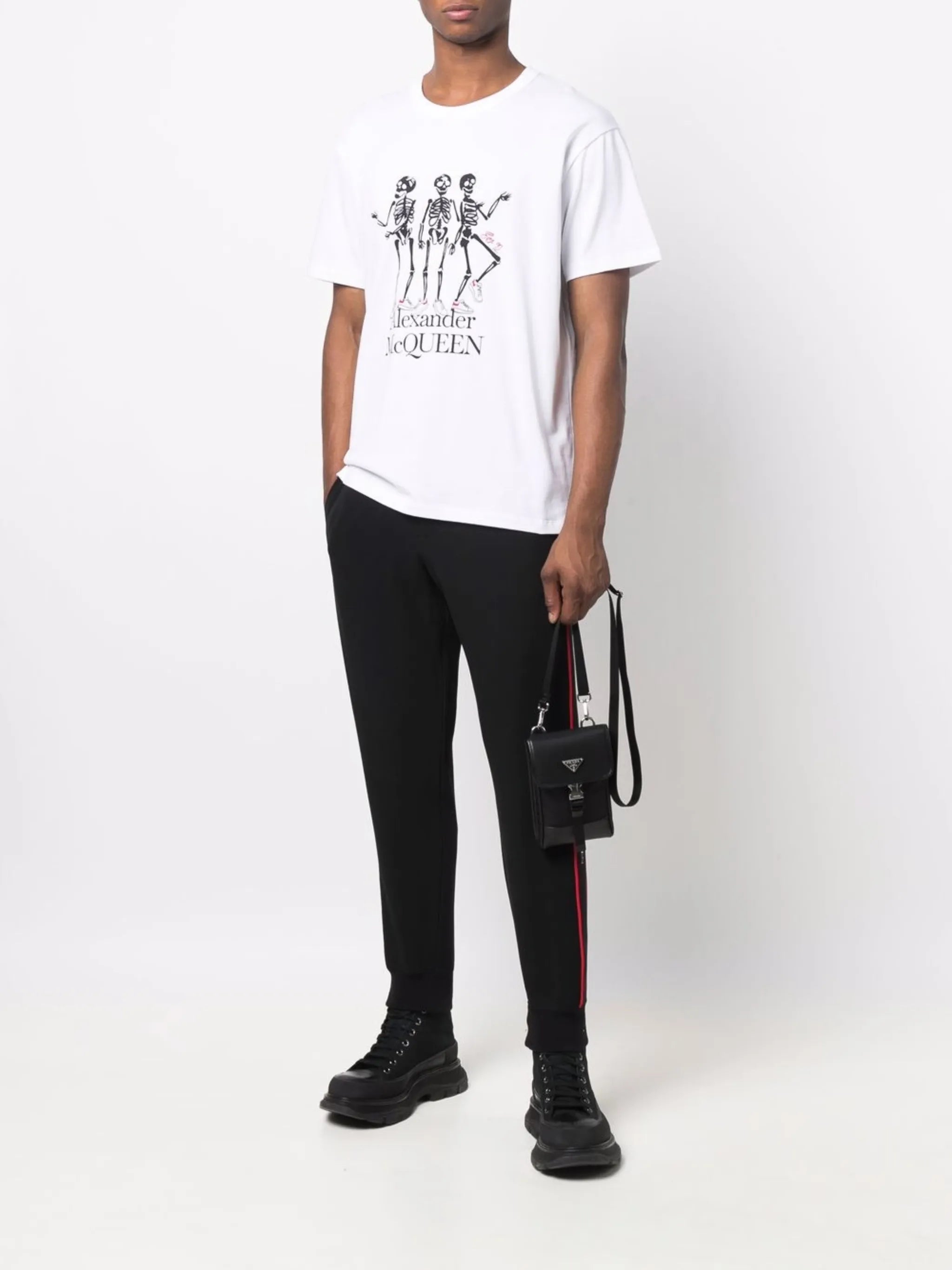 skeleton-print short-sleeved T-shirt
