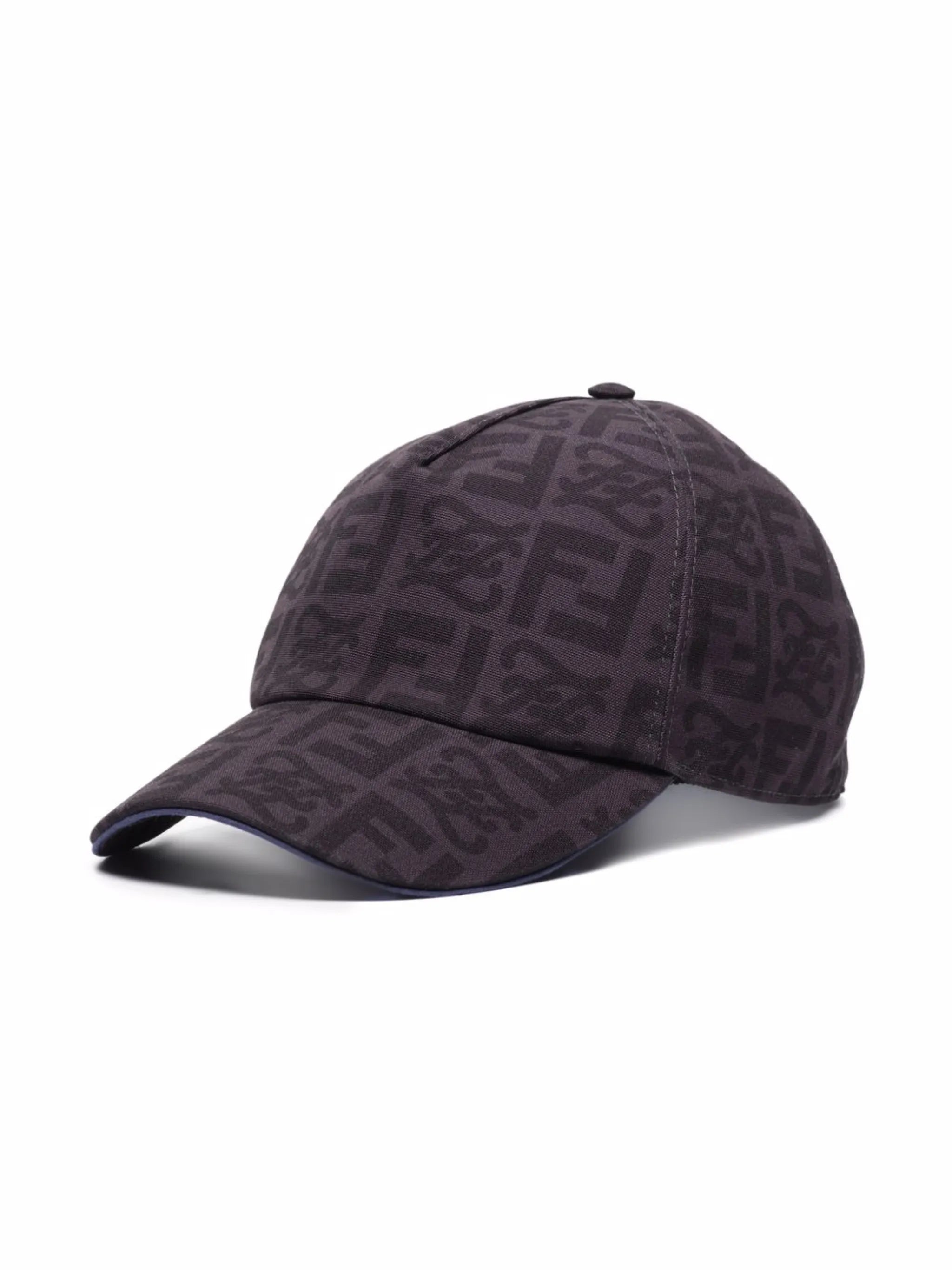 monogram-pattern baseball cap