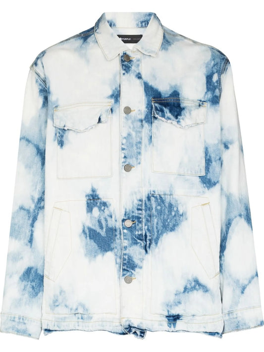 bleached-finish denim jacket