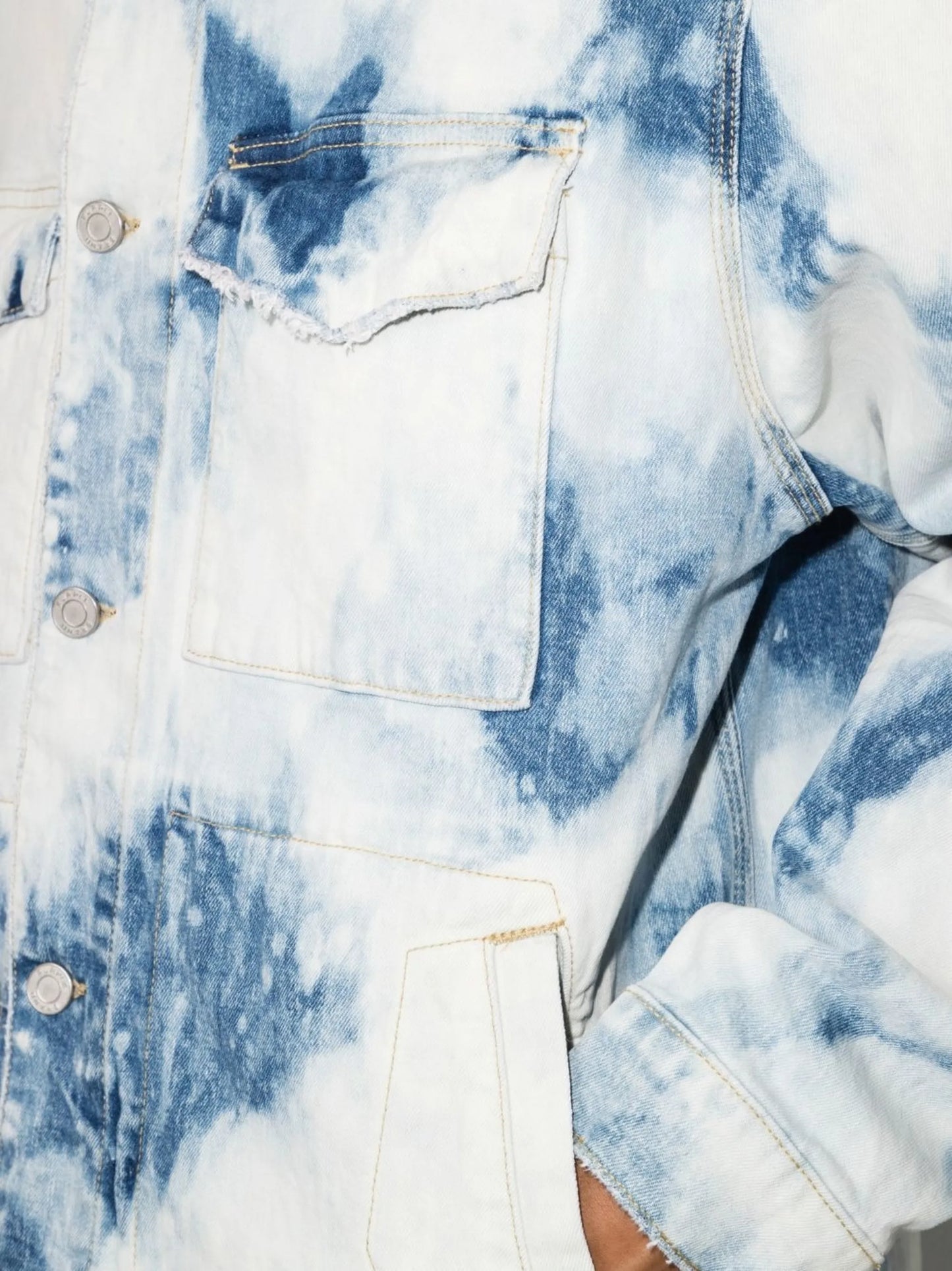 bleached-finish denim jacket