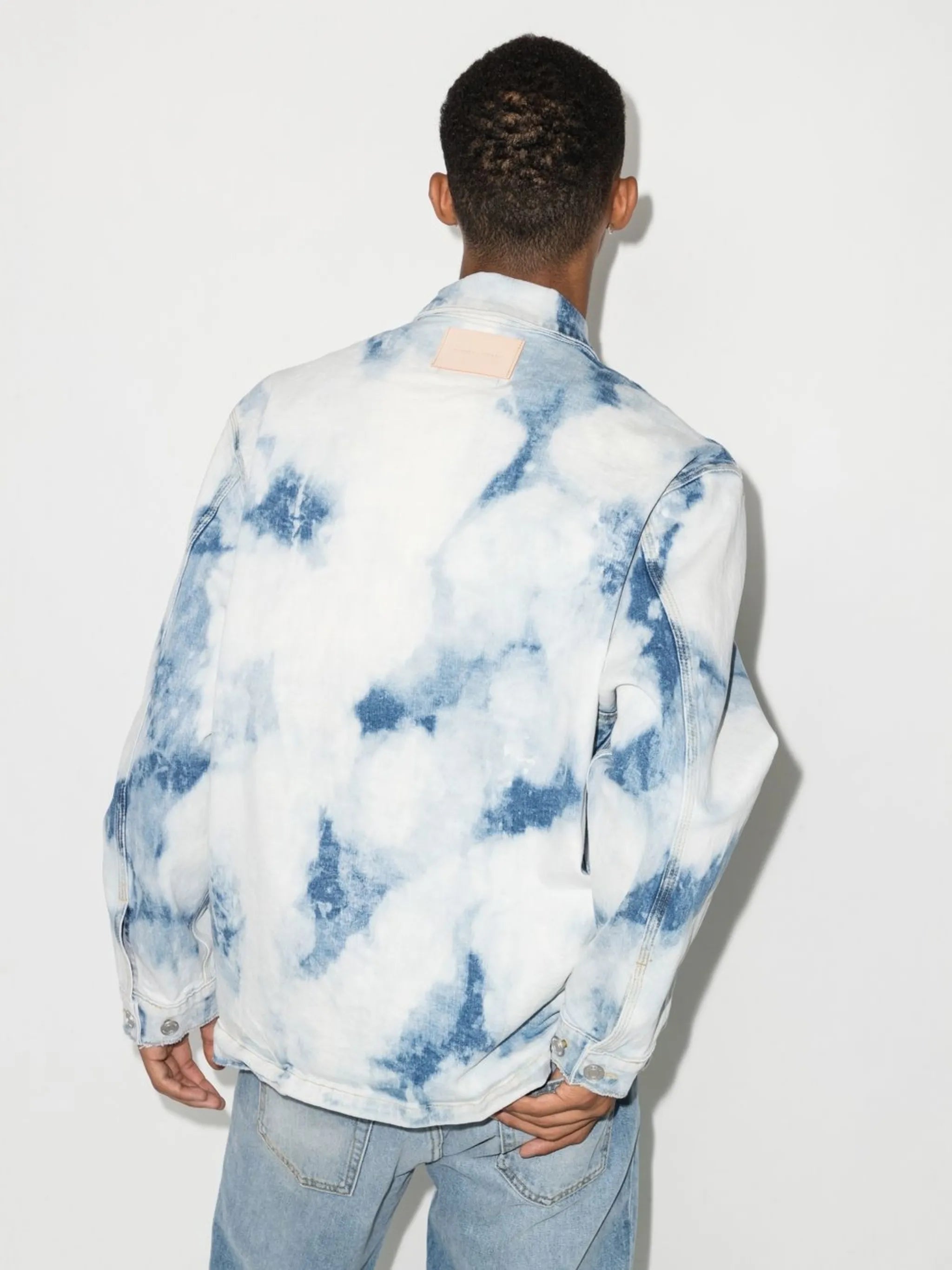 bleached-finish denim jacket