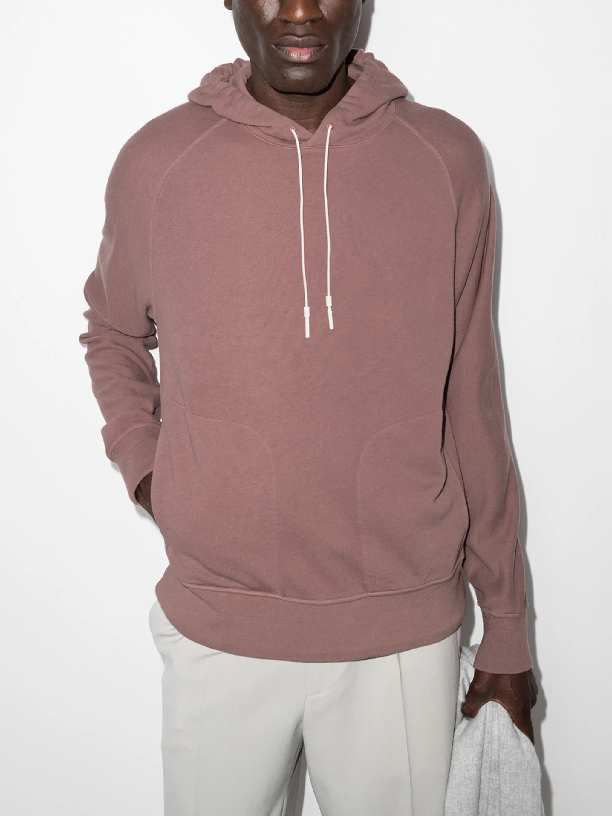 raglan-sleeve cotton hoodie