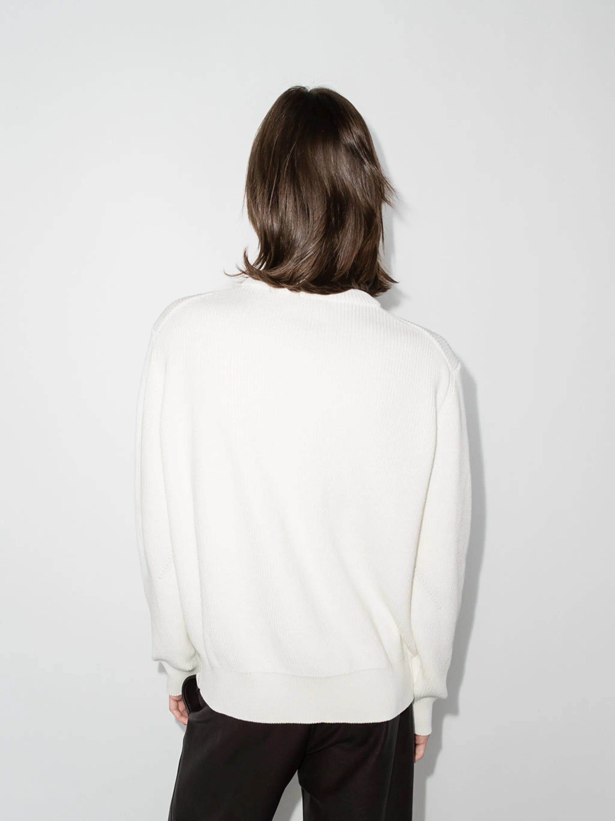 patch-pocket ribbed jumper