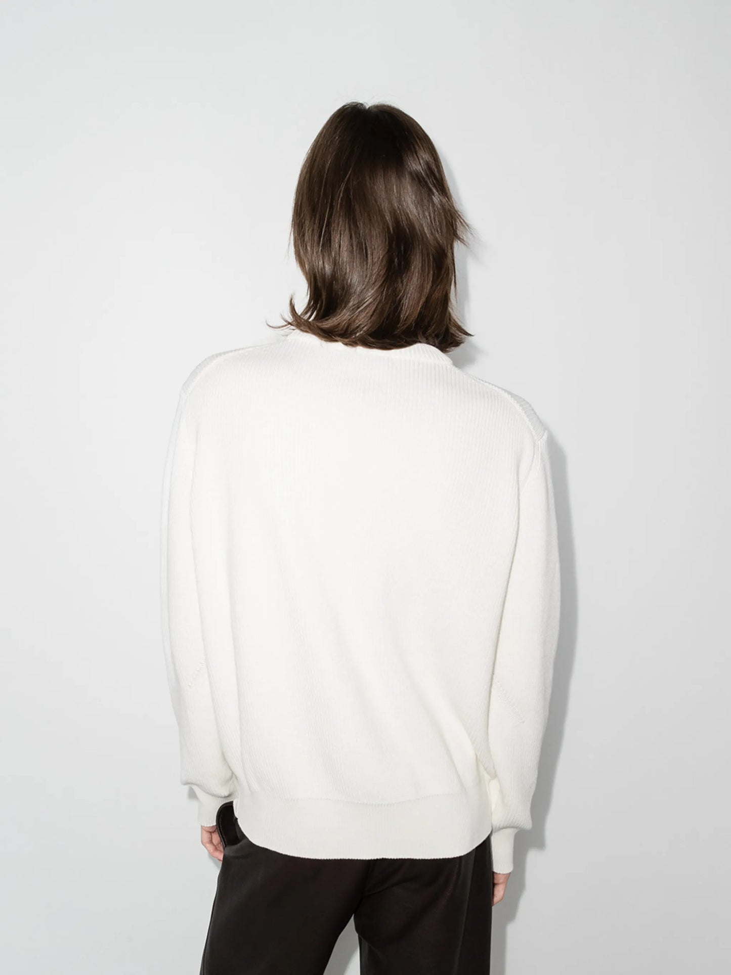 patch-pocket ribbed jumper
