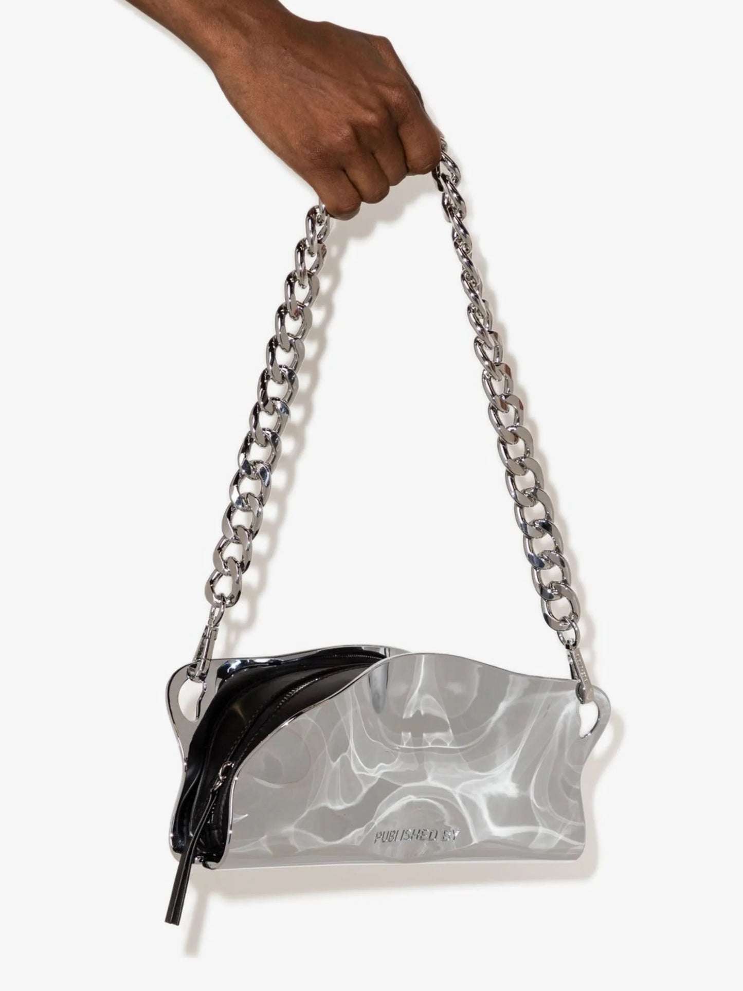 Mayzie chrome shoulder bag
