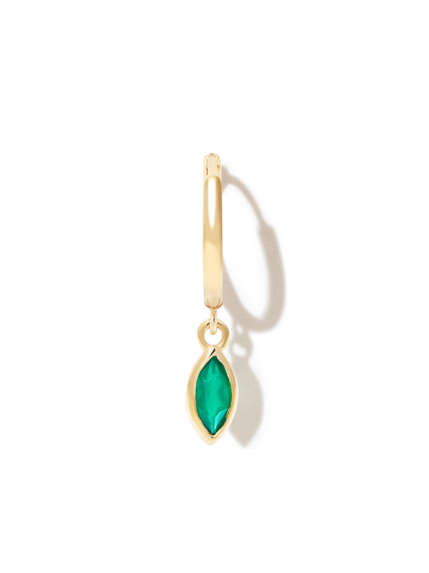 14kt yellow gold agate drop earrings