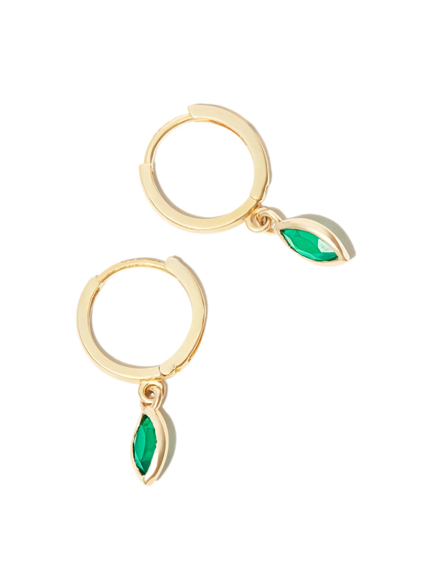 14kt yellow gold agate drop earrings