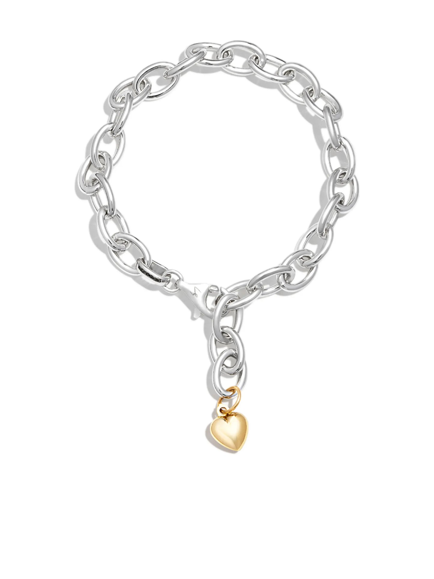 Puff Heart chain-link bracelet