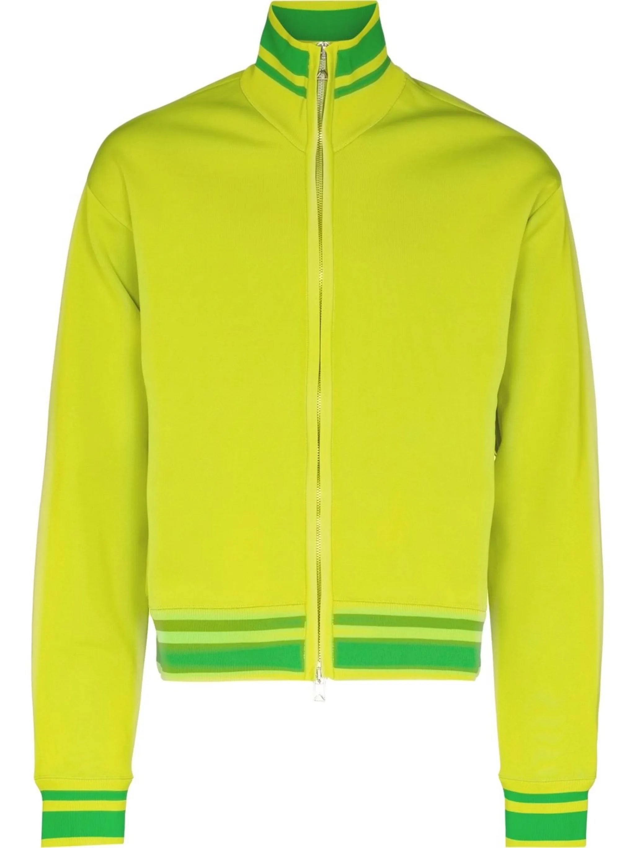 triangle-motif contrasting-trim jacket