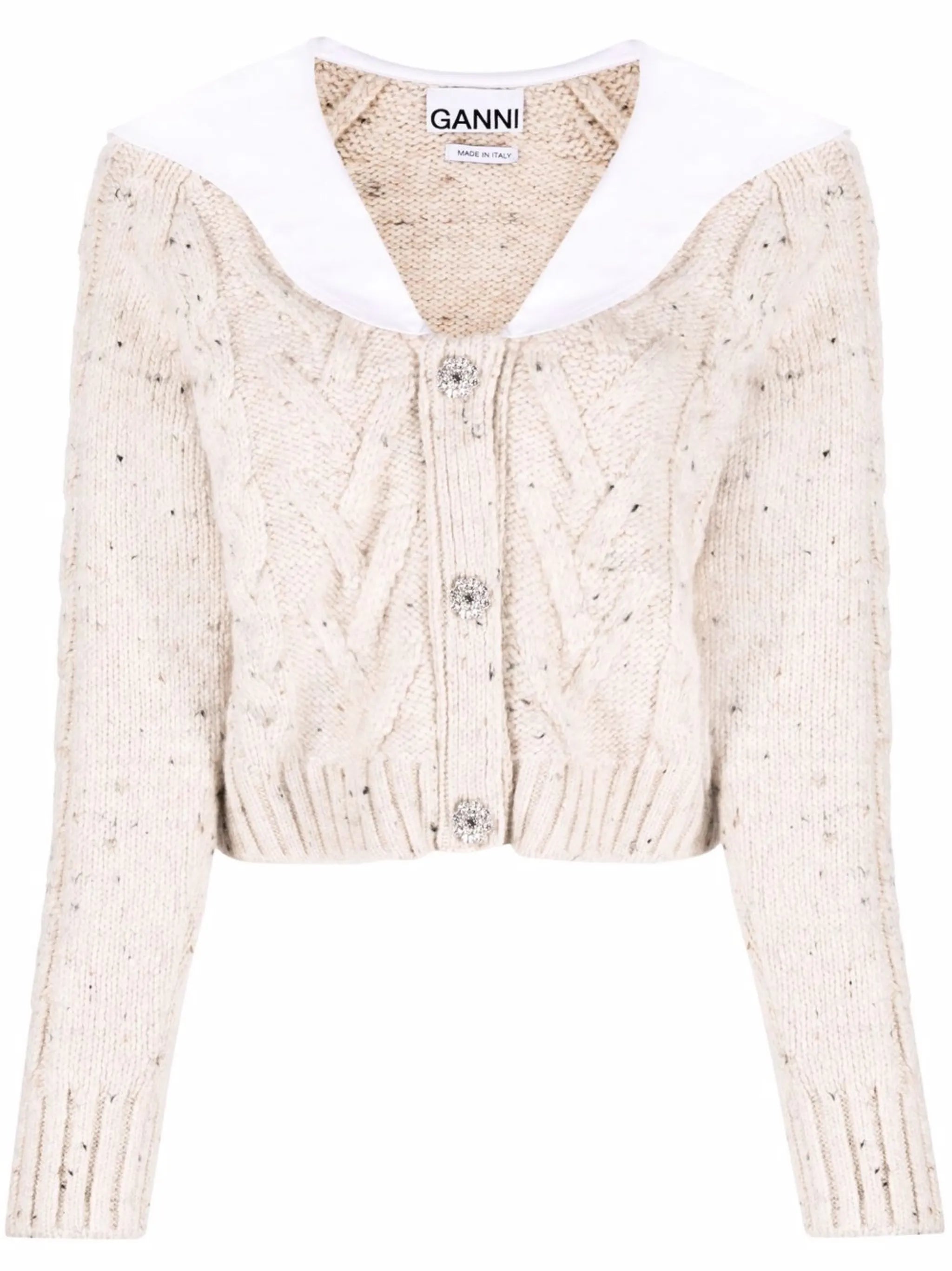 button-fastening knitted cardigan