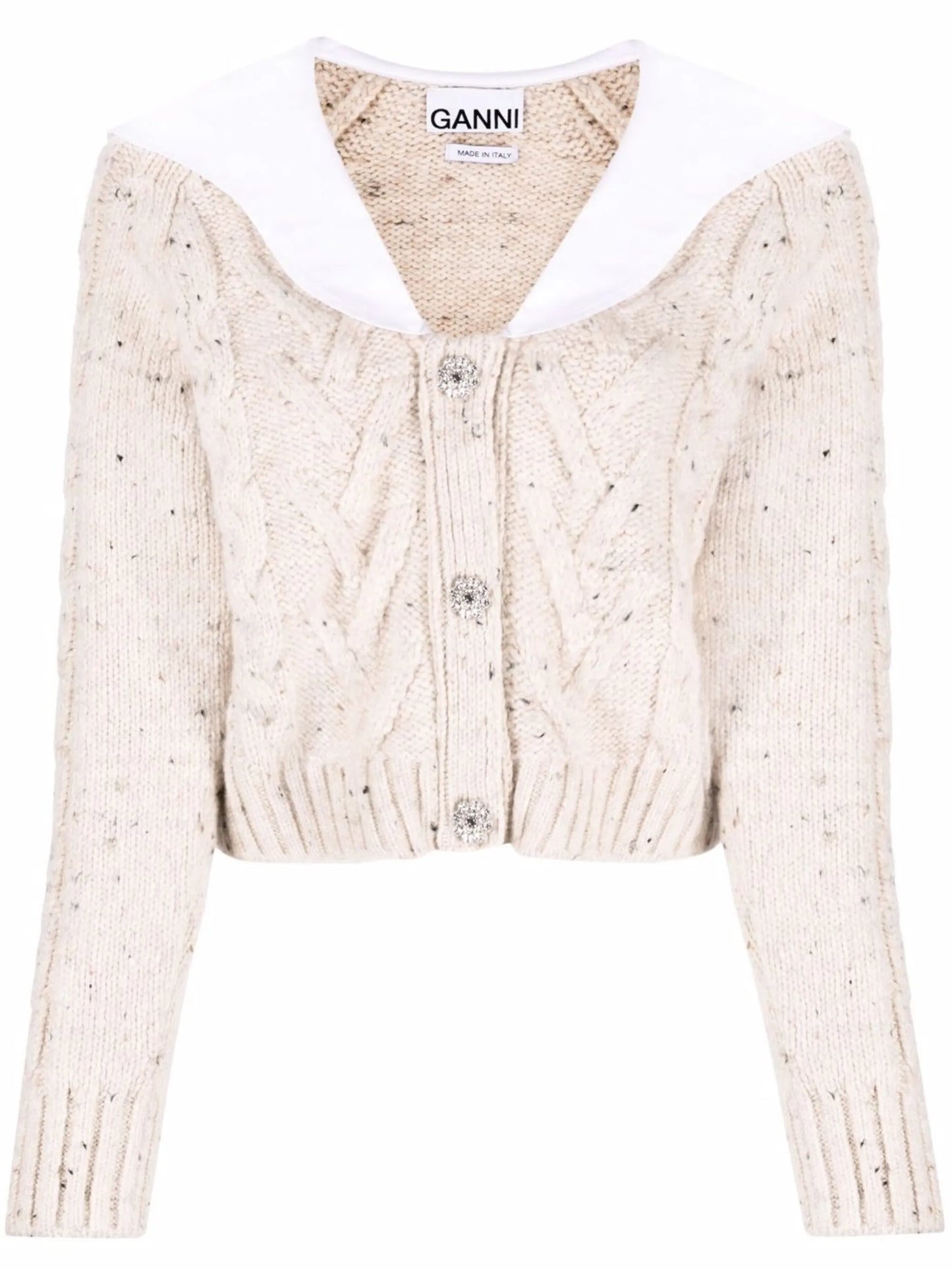 button-fastening knitted cardigan