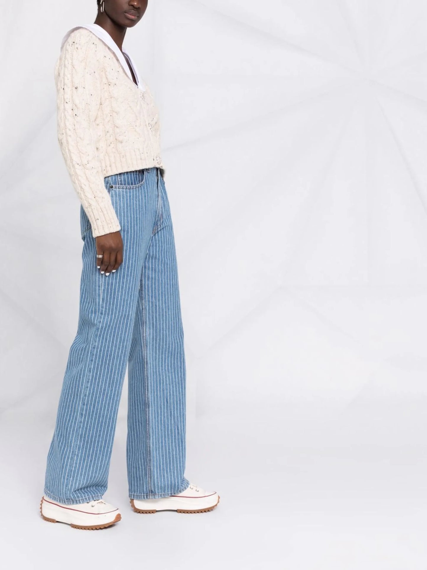 button-fastening knitted cardigan