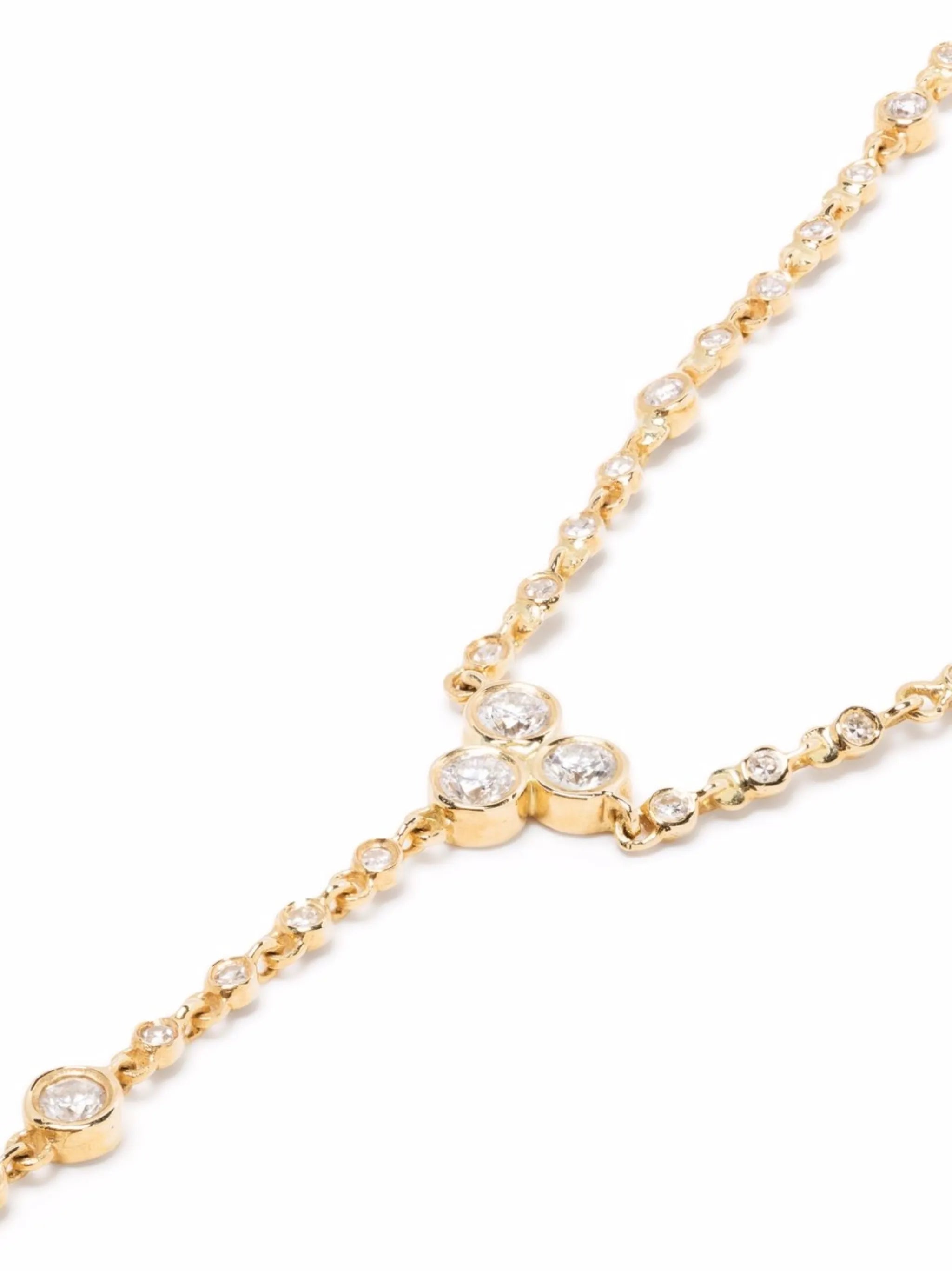 18kt yellow gold Infinity diamond necklace