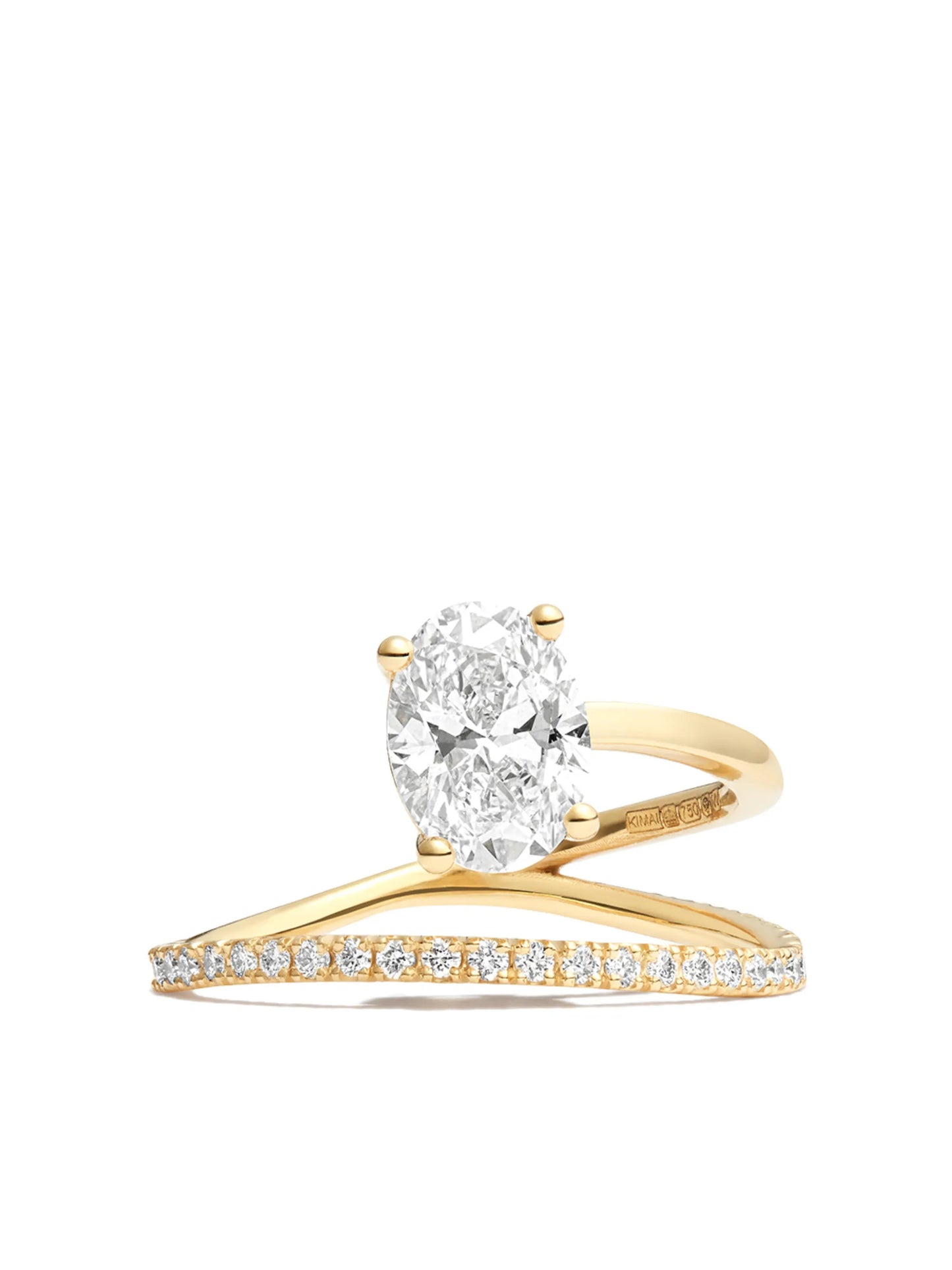 18kt yellow gold Billie diamond ring