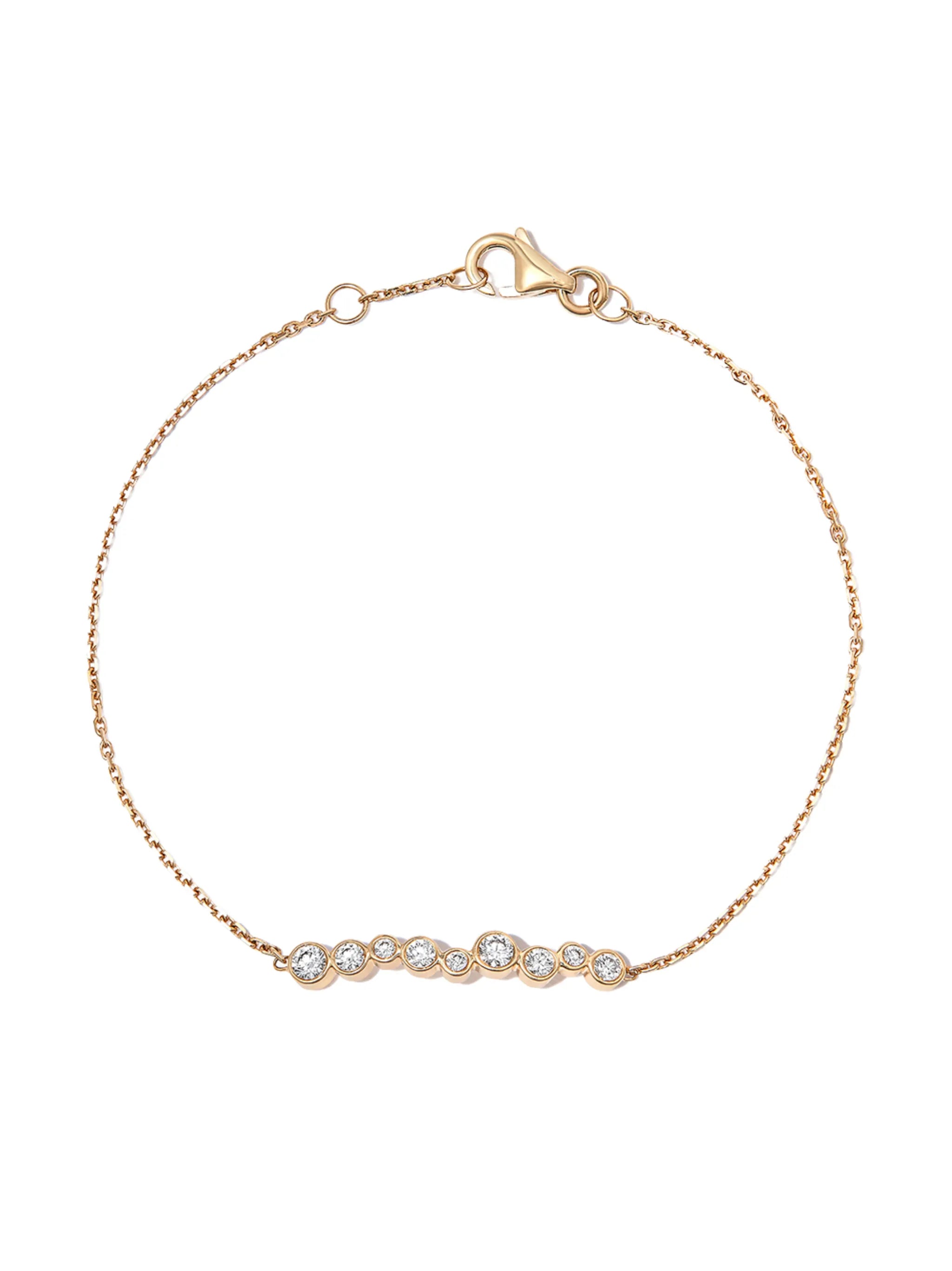 18kt yellow gold Amie diamond bracelet