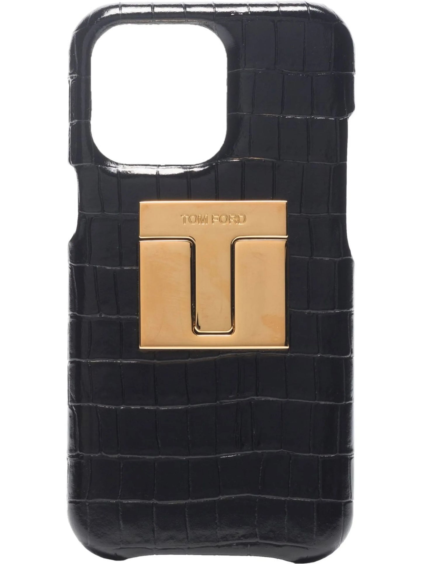 crocodile-embossed leather iPhone 12 case