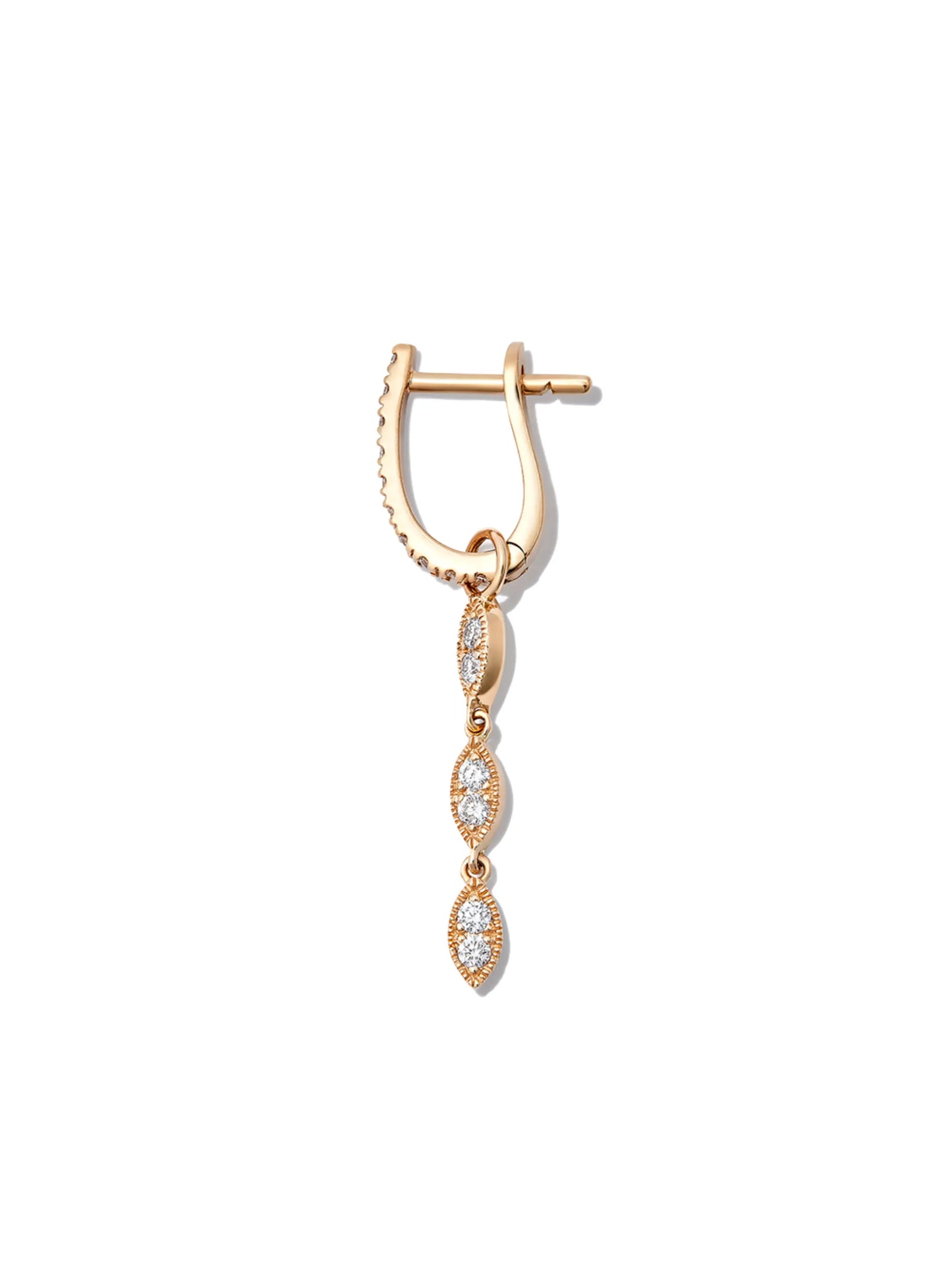 18kt yellow gold Cleo diamond drop earring