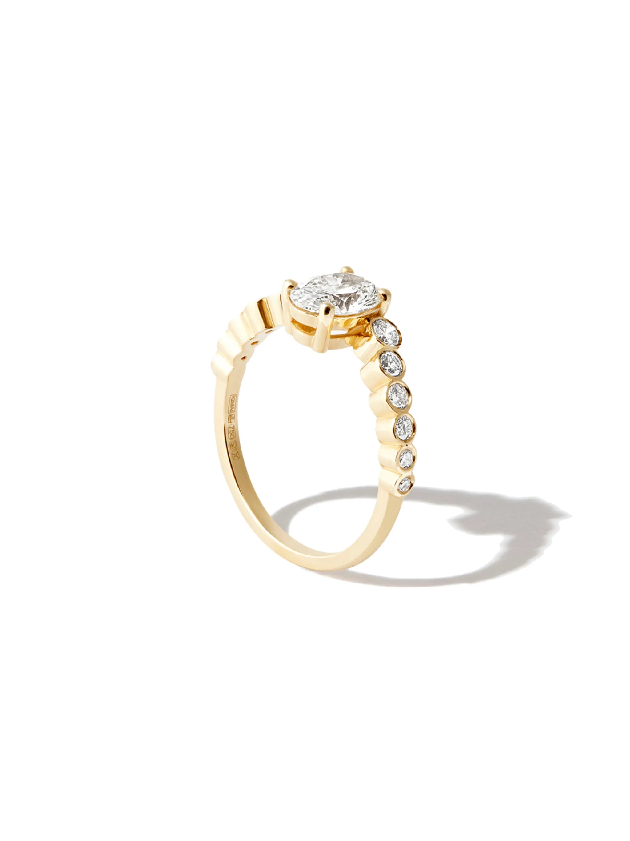 18kt yellow gold Ruth diamond ring