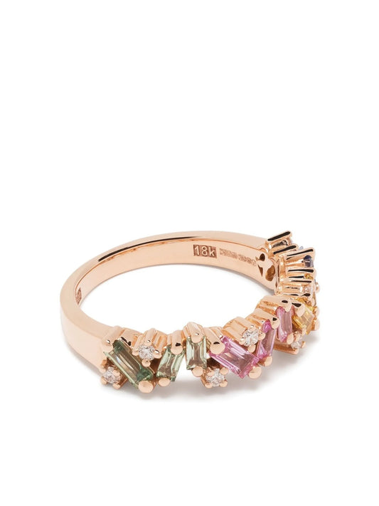 18kt rose gold Fireworks Frenzy sapphire and diamond ring